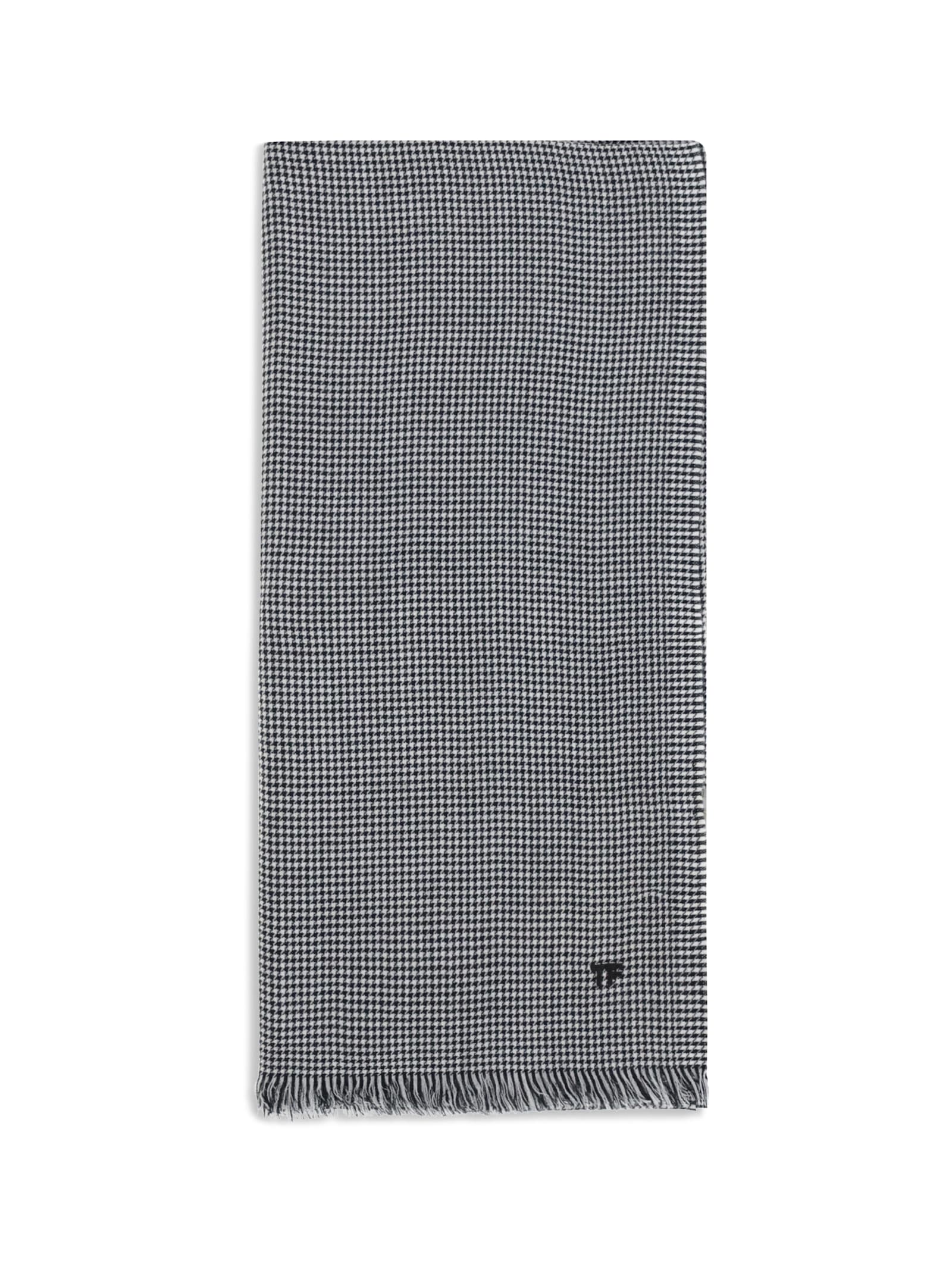 Tom Ford Wool Scarf In Gray