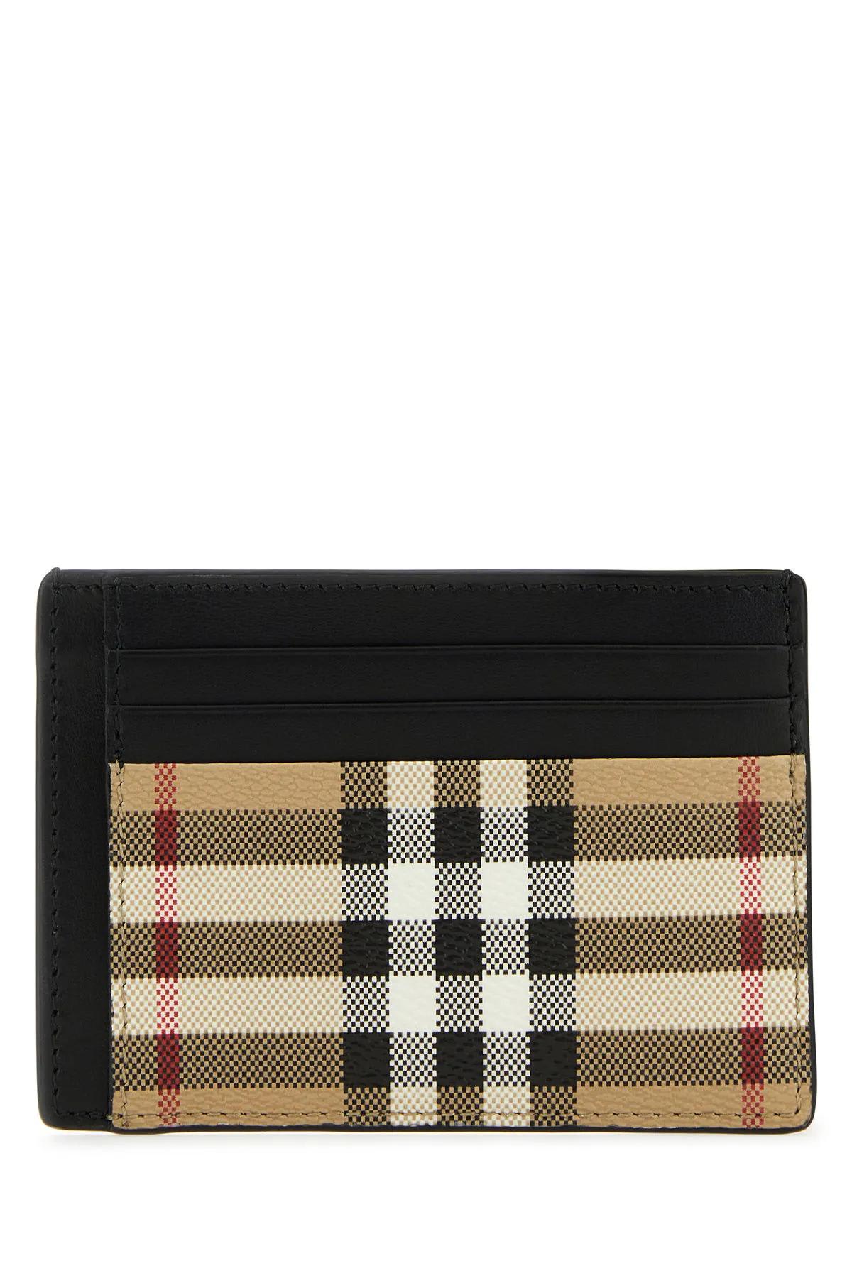 Shop Burberry Printed Canvas Cardholder In Beige