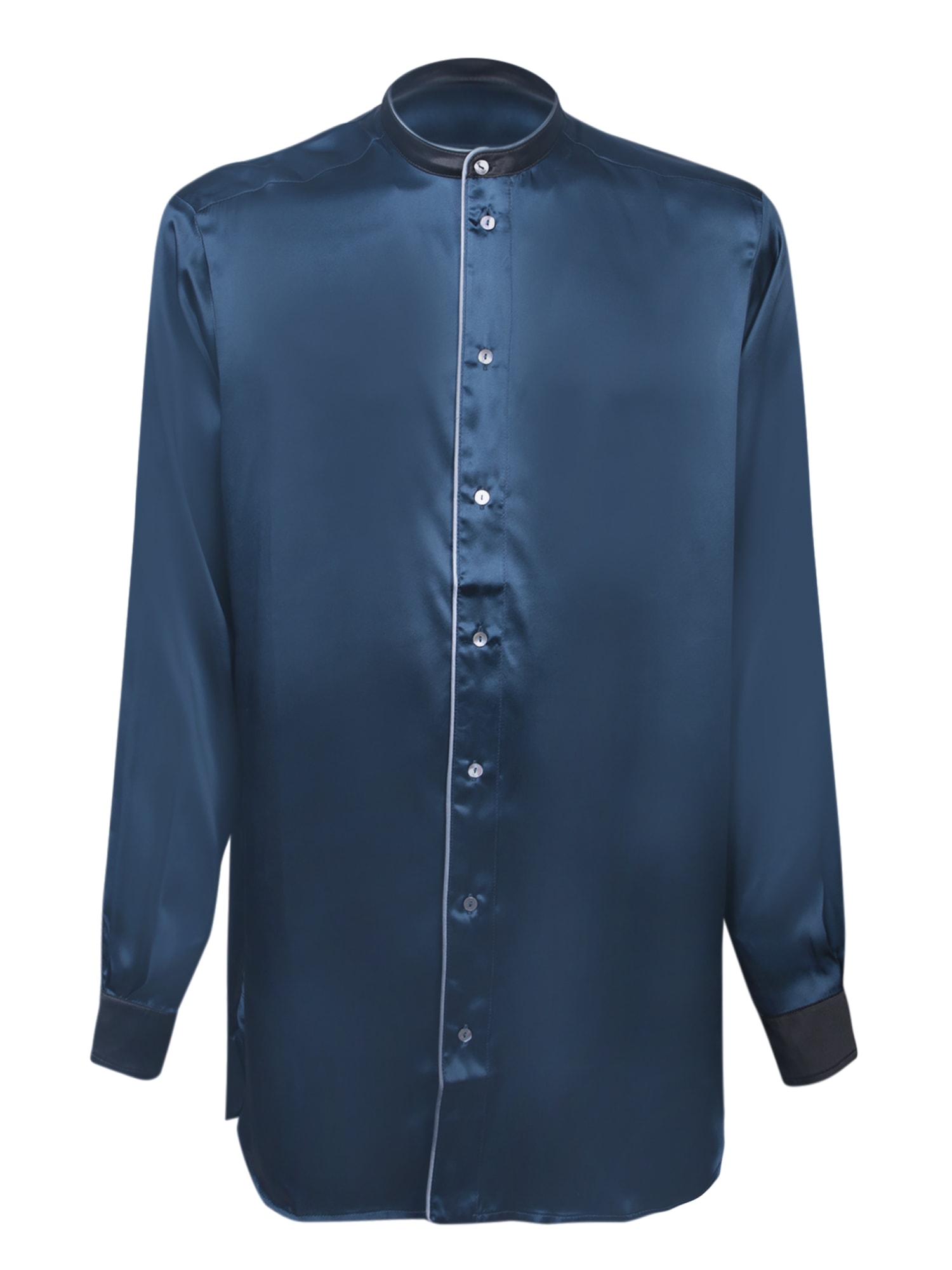 Shop Pierre-louis Mascia Korean Blue Shirt