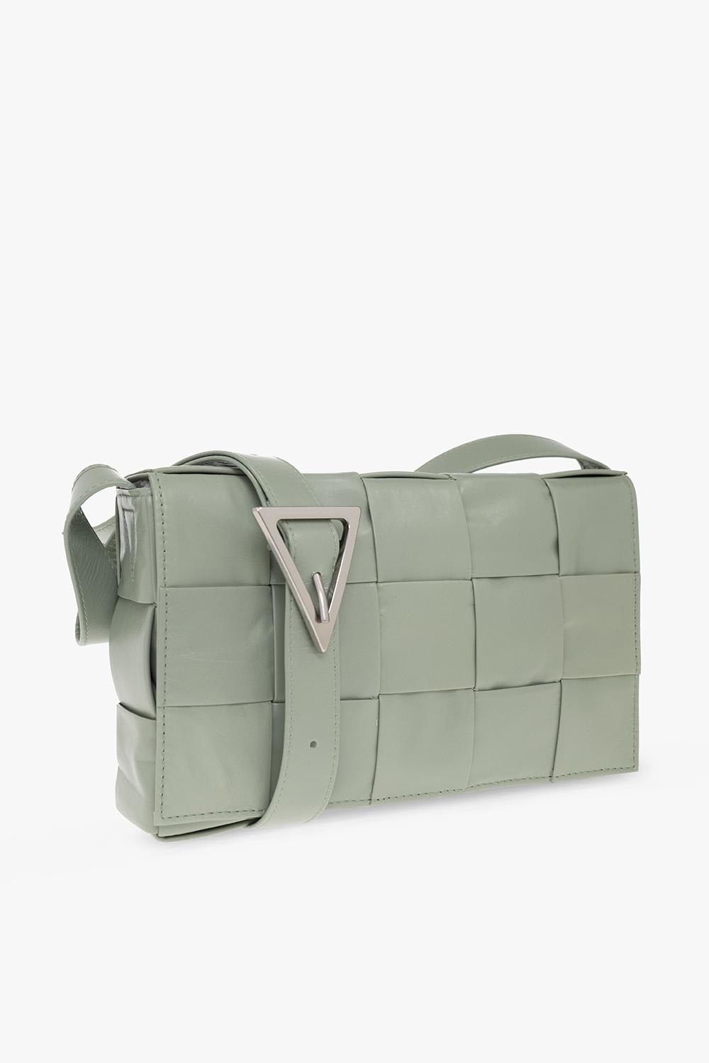 Shop Bottega Veneta Cassette Small Shoulder Bag In Green