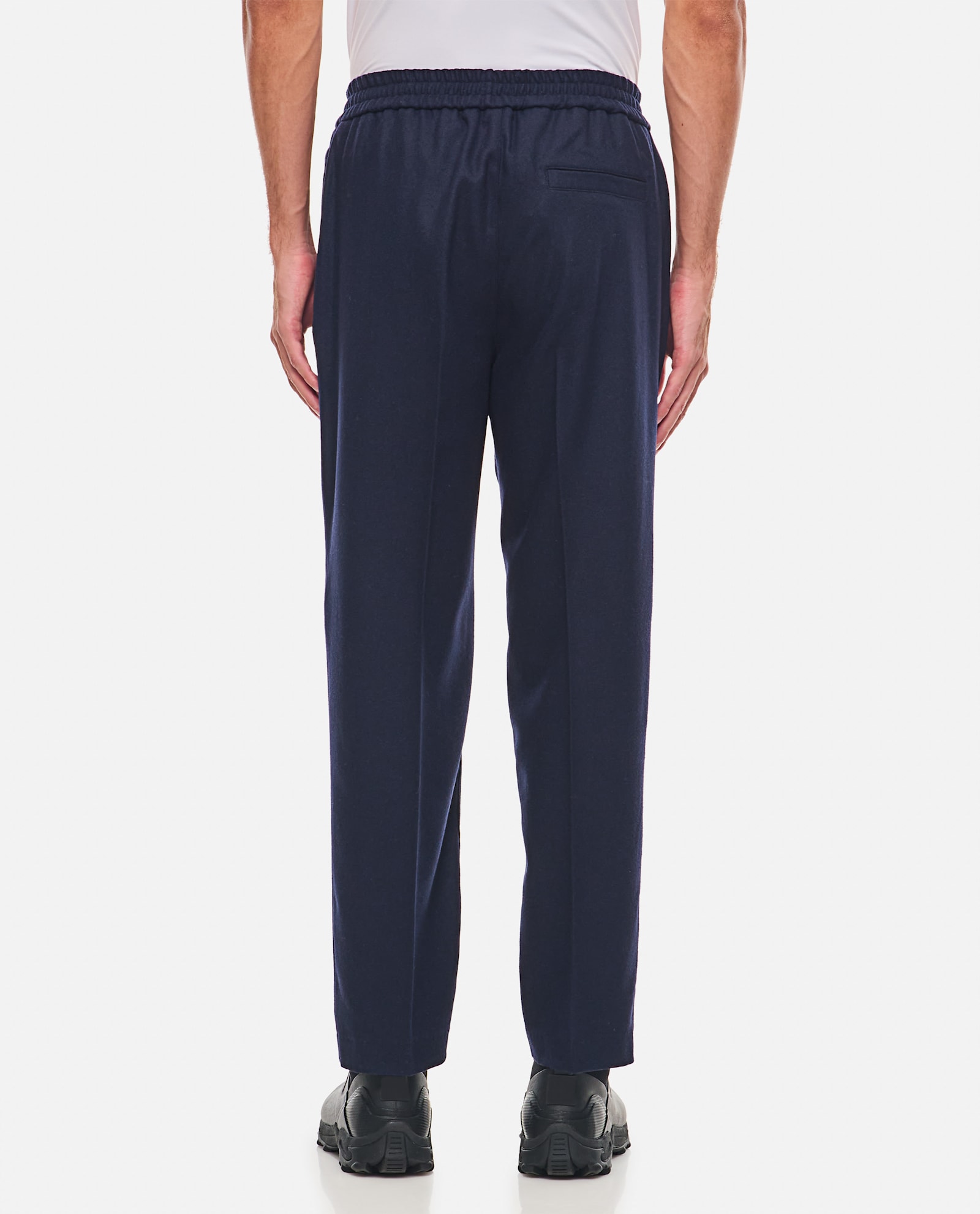 Shop Apc Pieter Wool Trousers In Blue