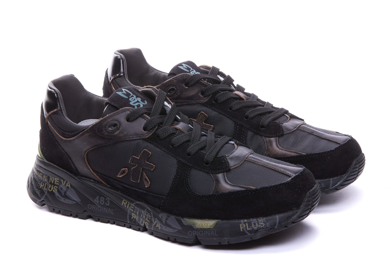 Shop Premiata Mase Sneakers In Nero/marr