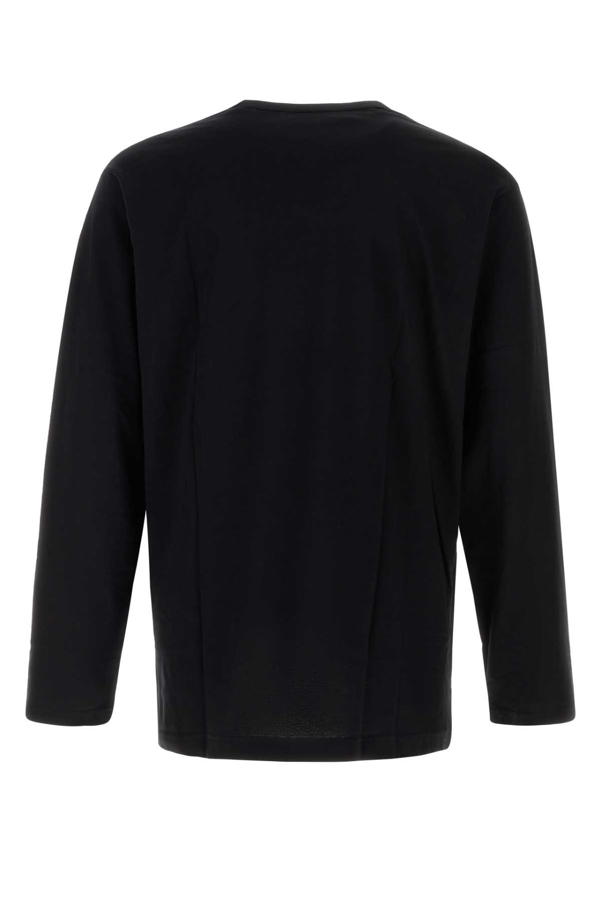Yohji Yamamoto Graphic-print Long-sleeve T-shirt In Black