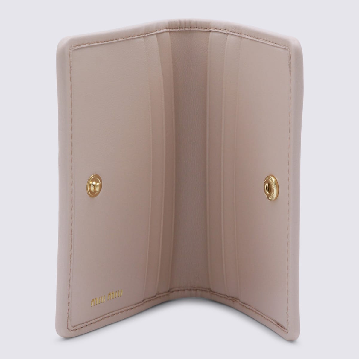 Miu Miu Beige Leather Wallet In White