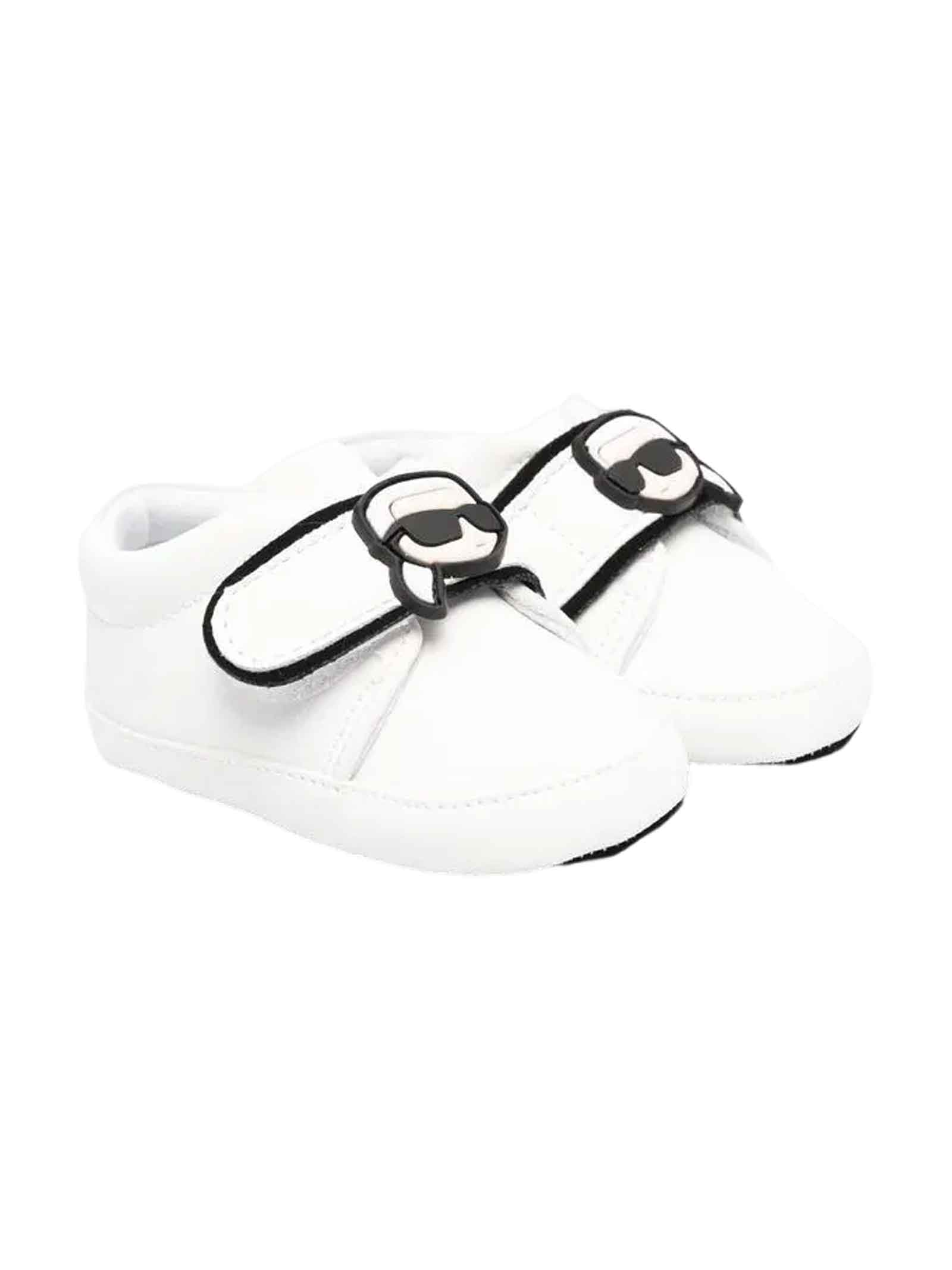 KARL LAGERFELD WHITE SHOES BABY UNISEX