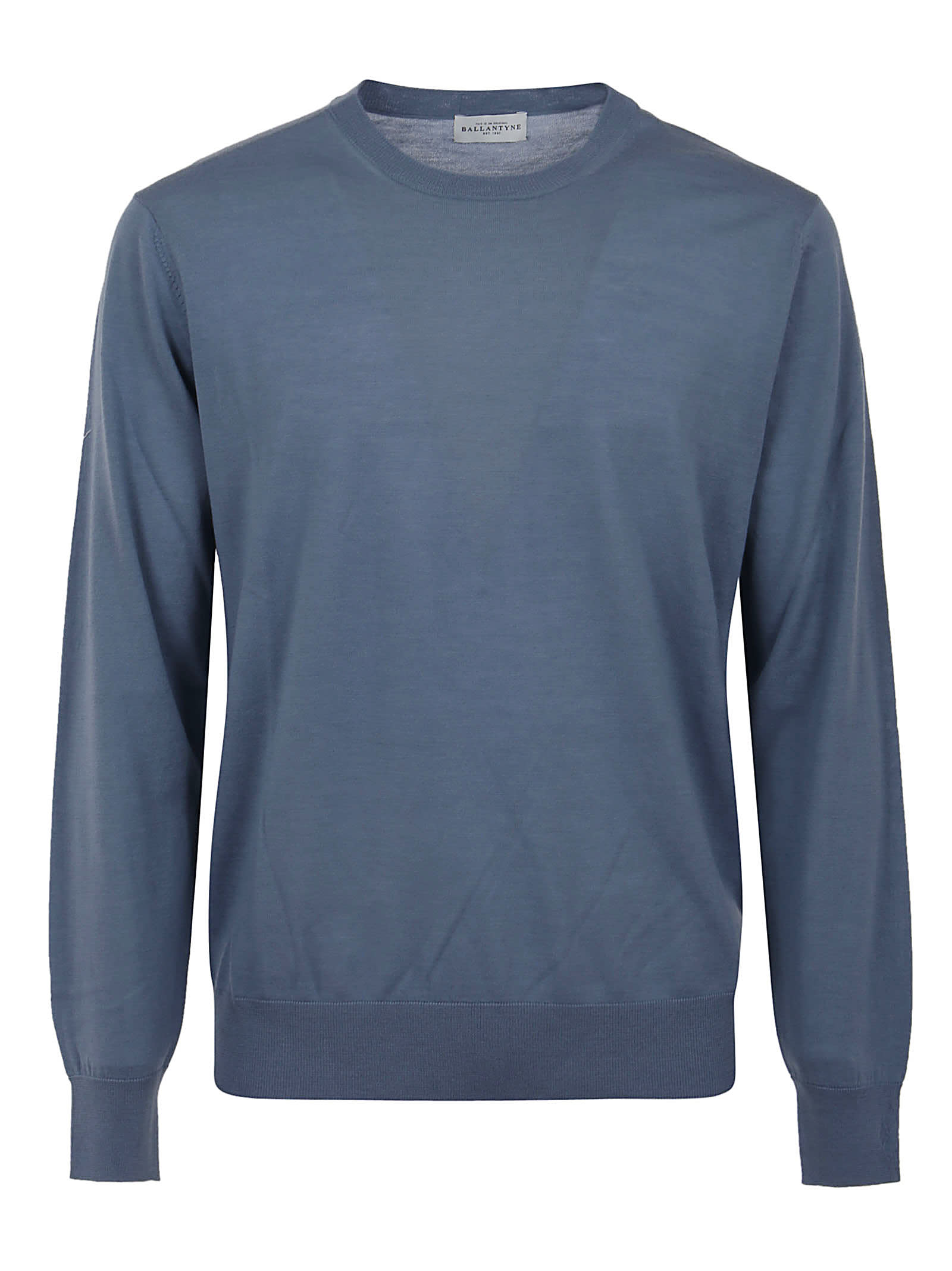 Shop Ballantyne Round Neck Pullover In Blue