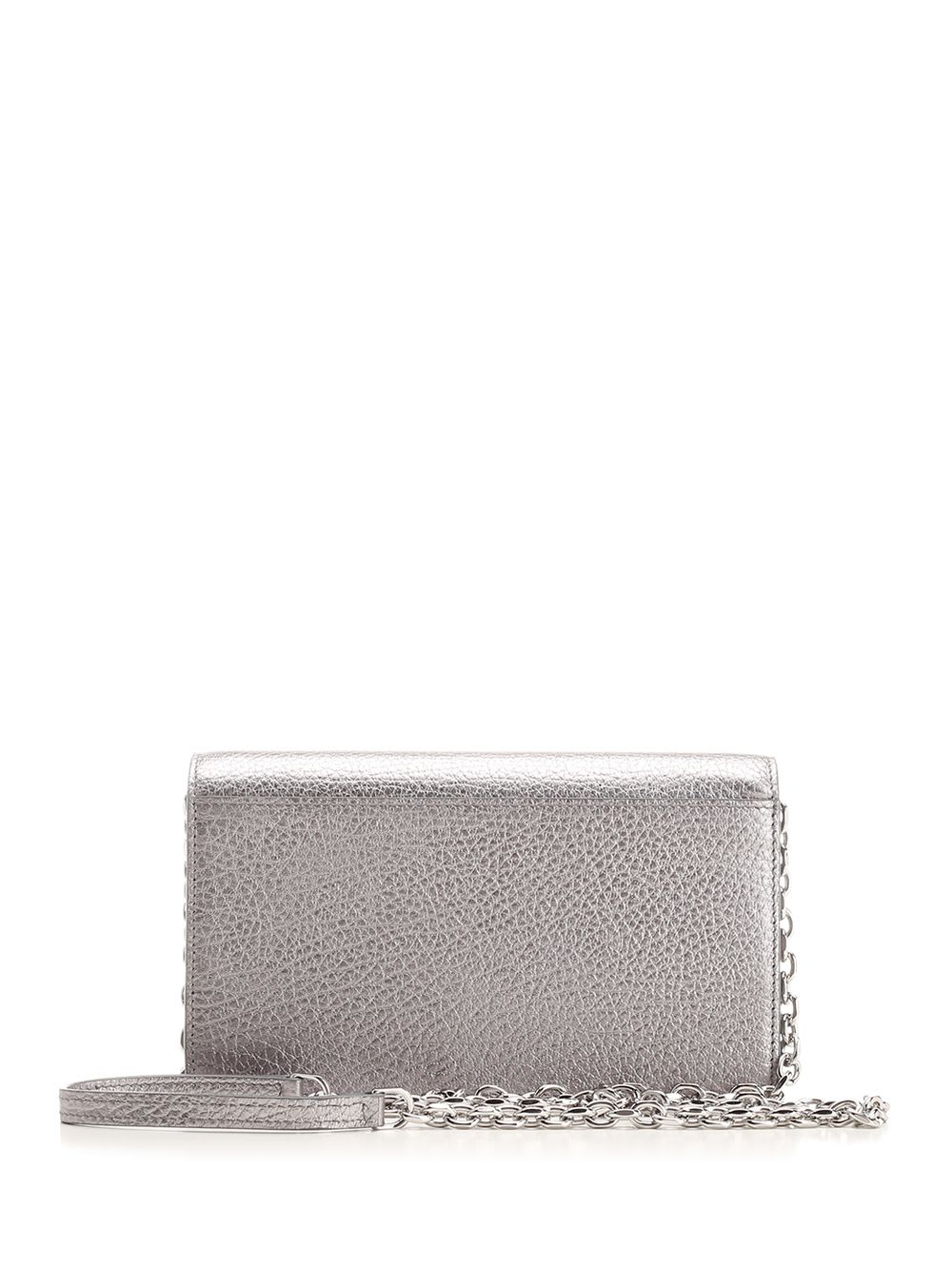 Shop Maison Margiela Wallet On Chain In Silver