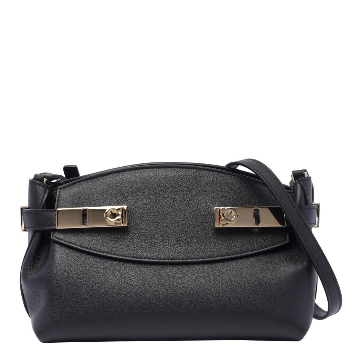 Shop Ferragamo Small Hug Clutch In Black