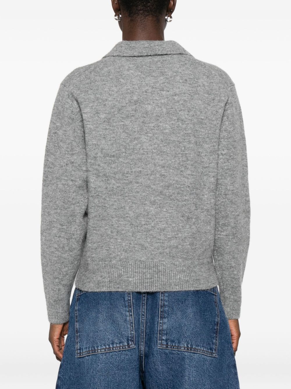 Dunst Wool Blend Polo Sweater In Gray
