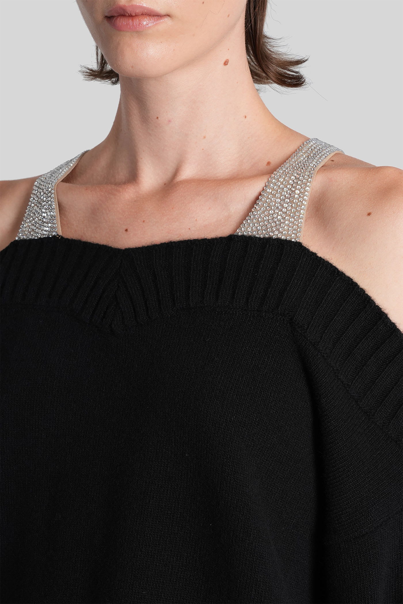 Giuseppe Di Morabito Black Wool Oversize Sweater In Black