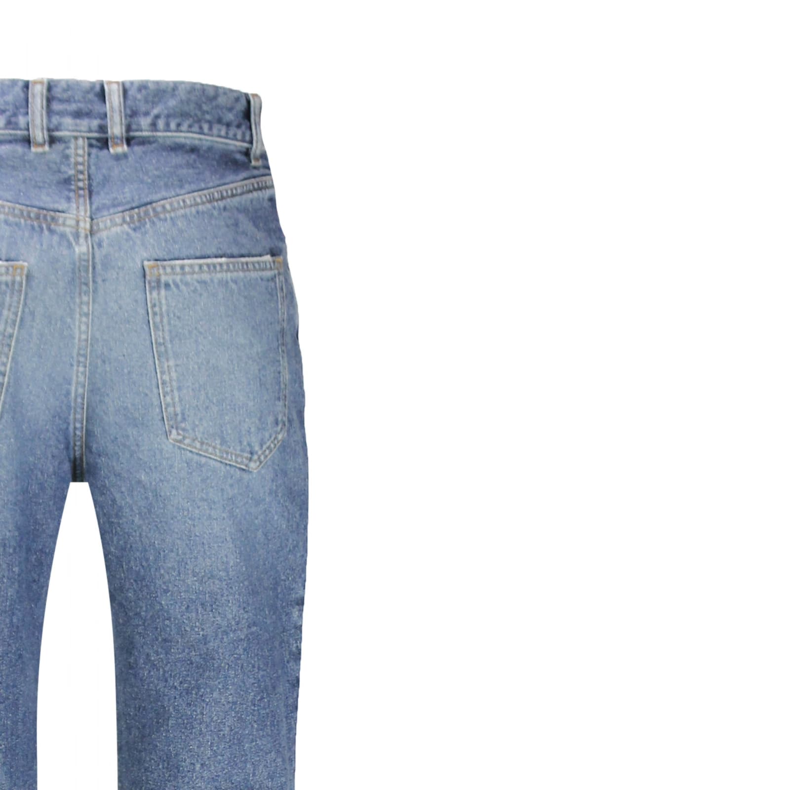 Shop Chloé Wide Leg Denim Jeans In Blue