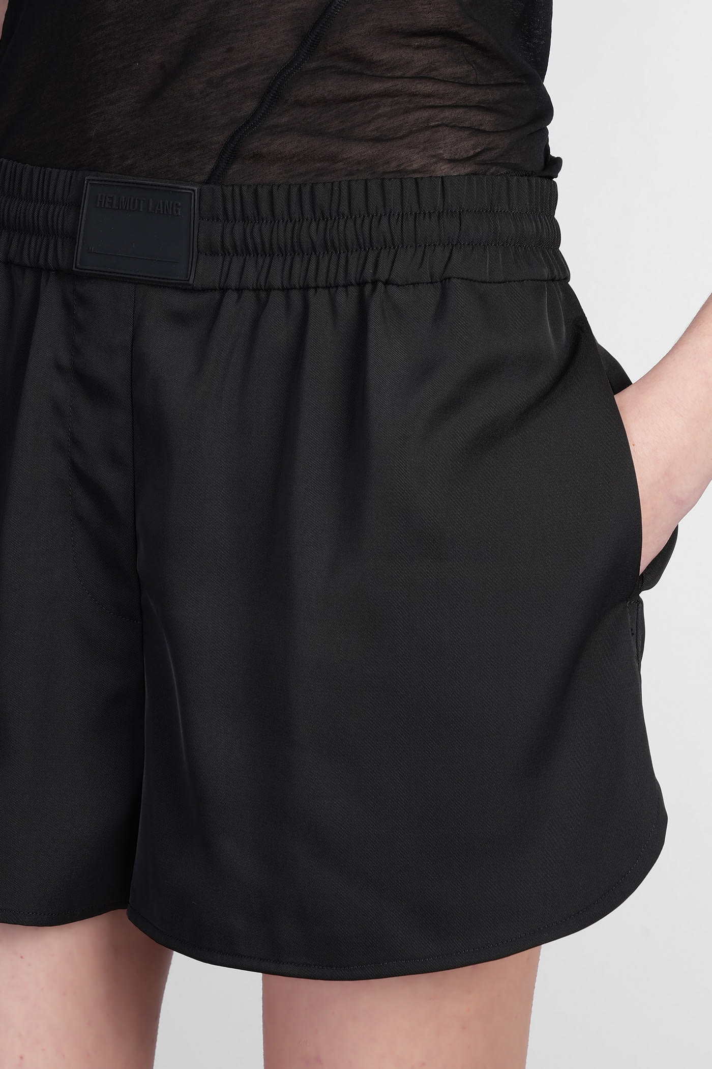 Helmut Lang Shorts In Black Polyester In Black