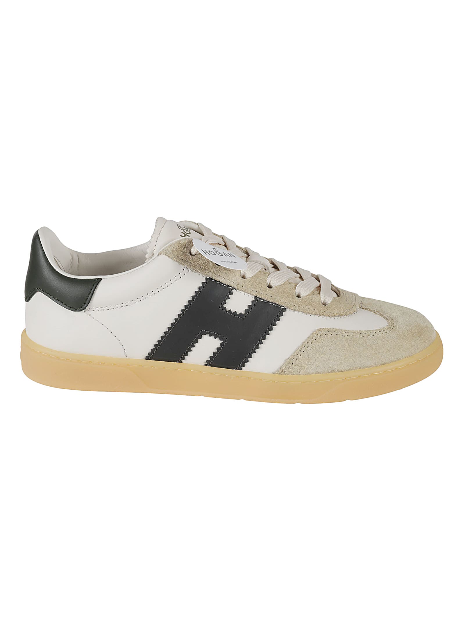 Hogan Logo Lace-up Sneakers In Beige