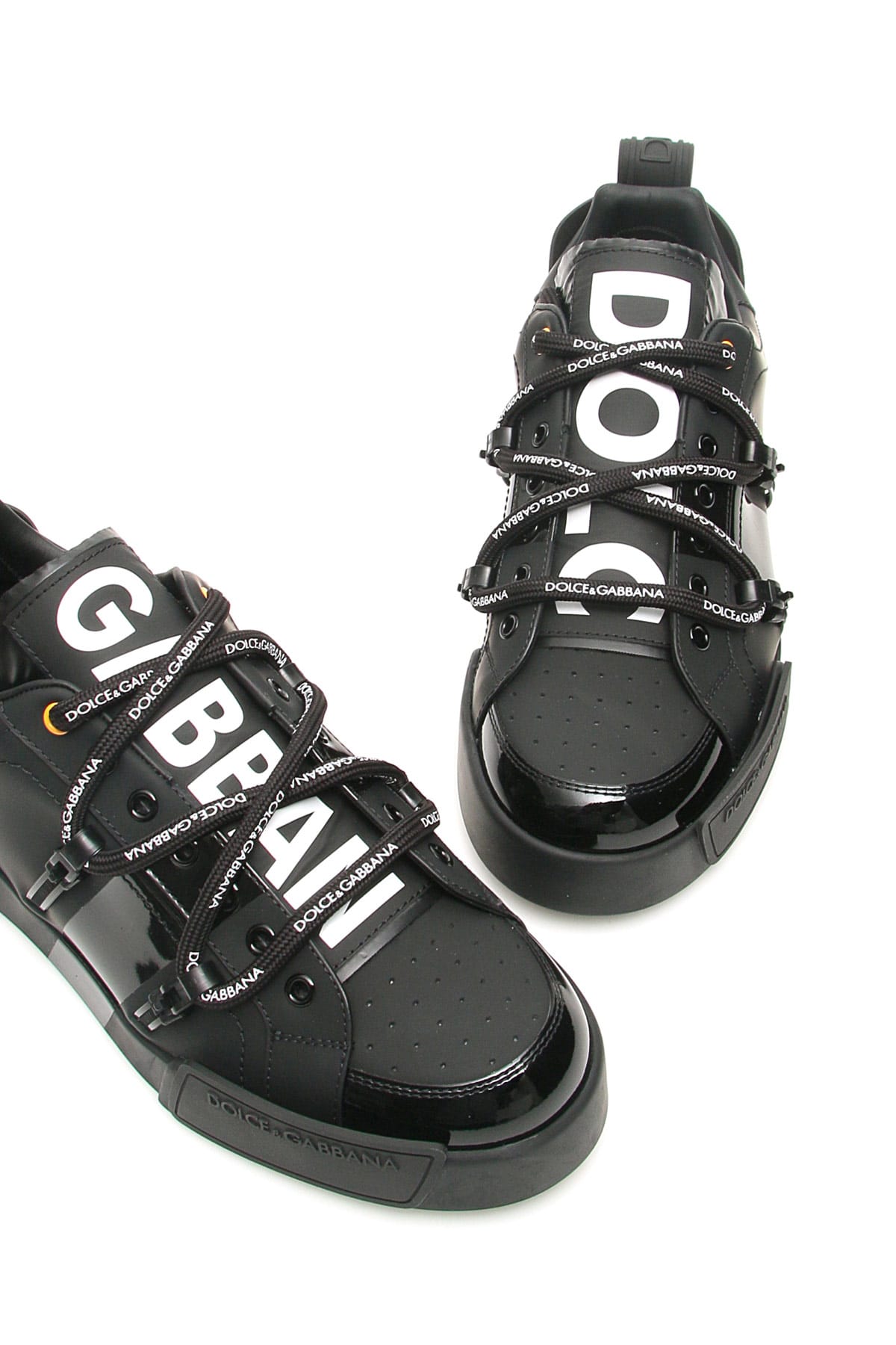 Shop Dolce & Gabbana Portofino Sneakers In Black/white