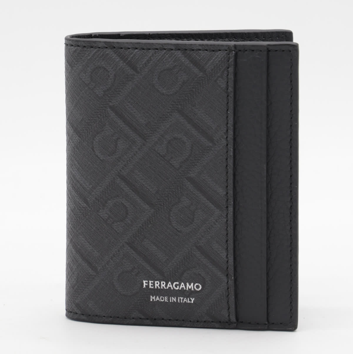 Black And Grey Leather Card Holder