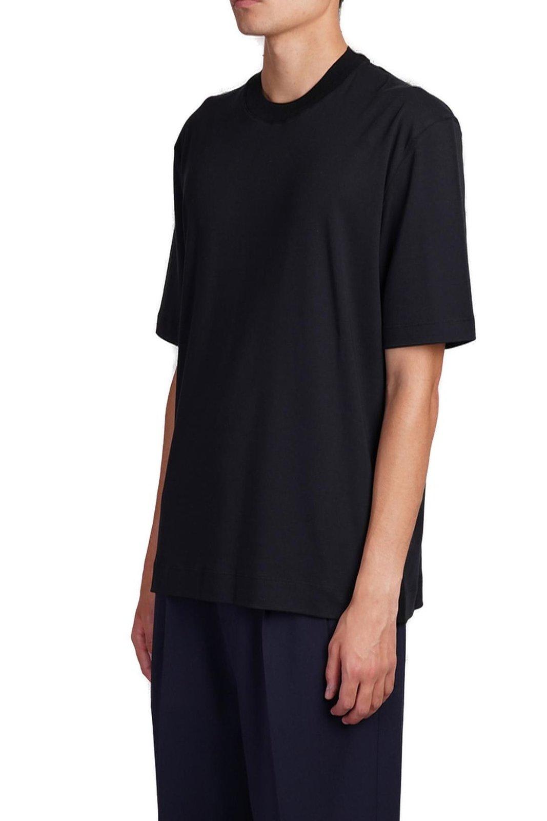 Shop Zegna Crewneck Straight Hem T-shirt