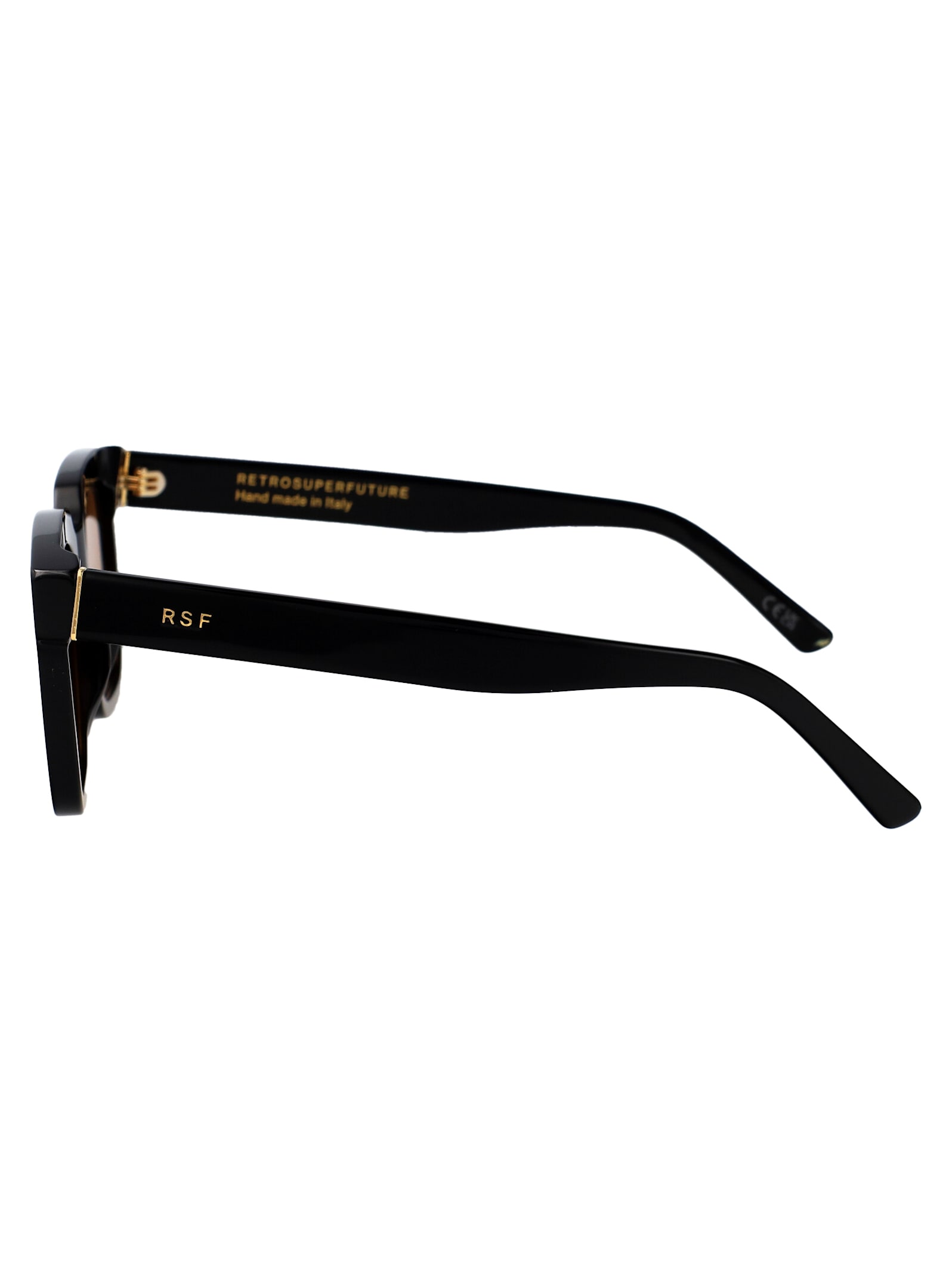 Retrosuperfuture Refined Acetate Sunglasses In Black