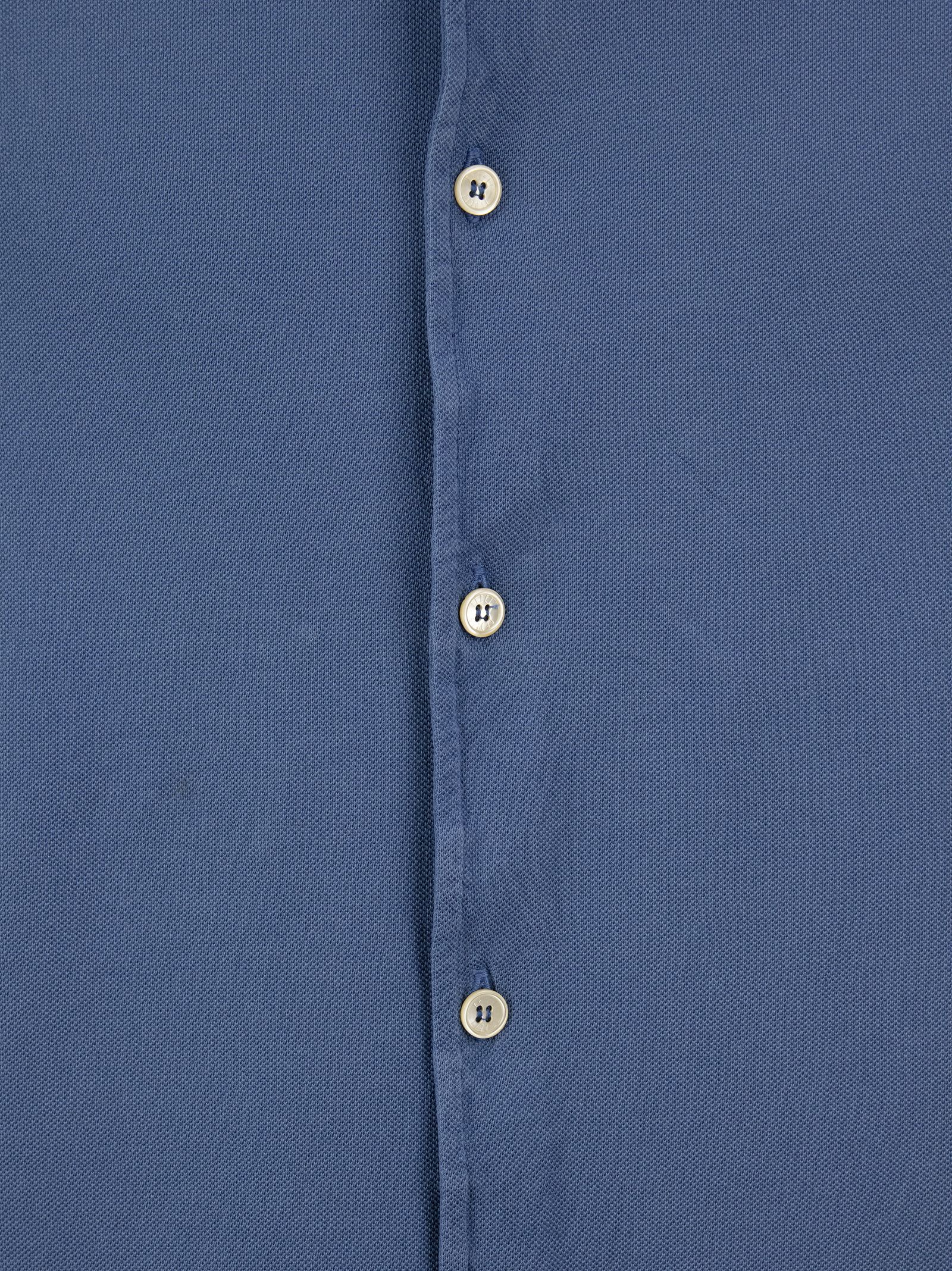 Shop Fedeli Robert - Cotton Piqué Shirt In Avium