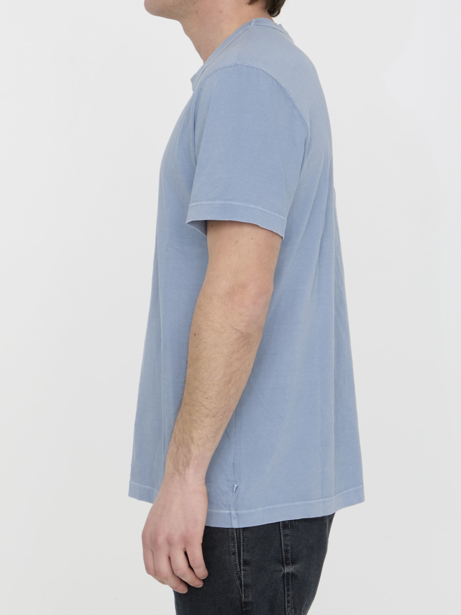 Shop James Perse Cotton T-shirt In Light Blue