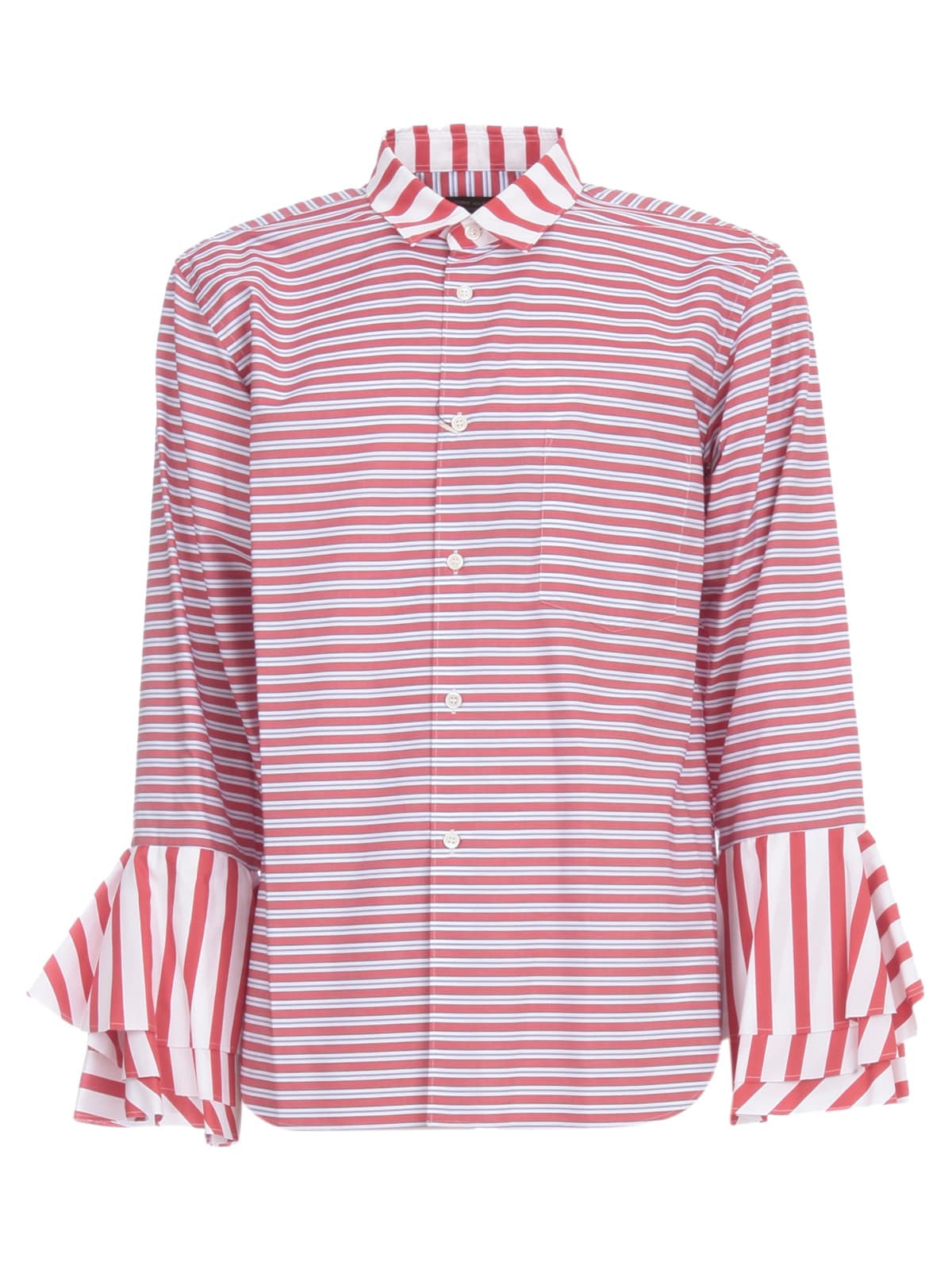 COMME DES GARÇONS HOMME DEUX STRIPED SHIRT W/PARTICULAR SLEEVE,11293499