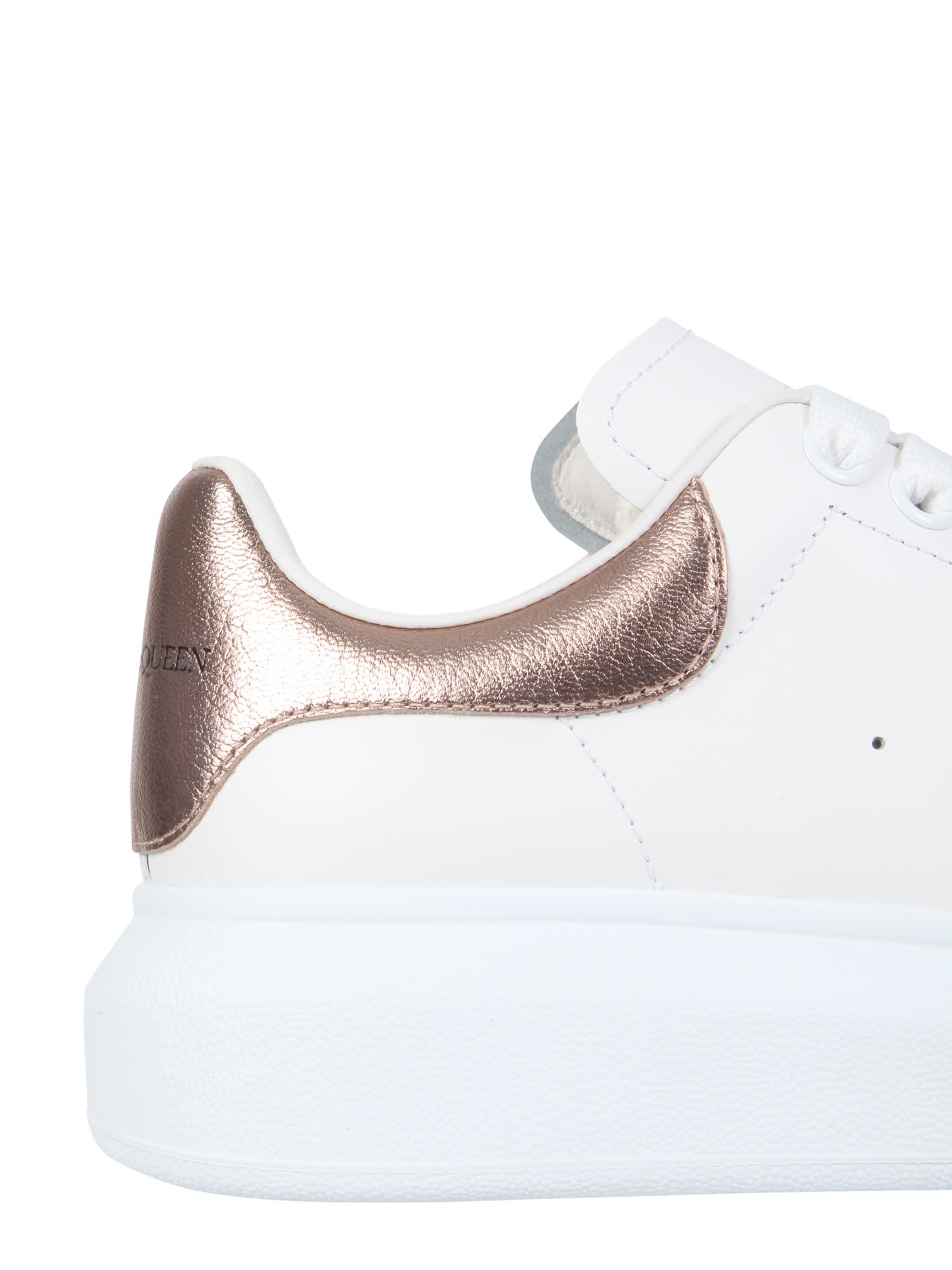 Shop Alexander Mcqueen Oversize Sneakers In White/pink