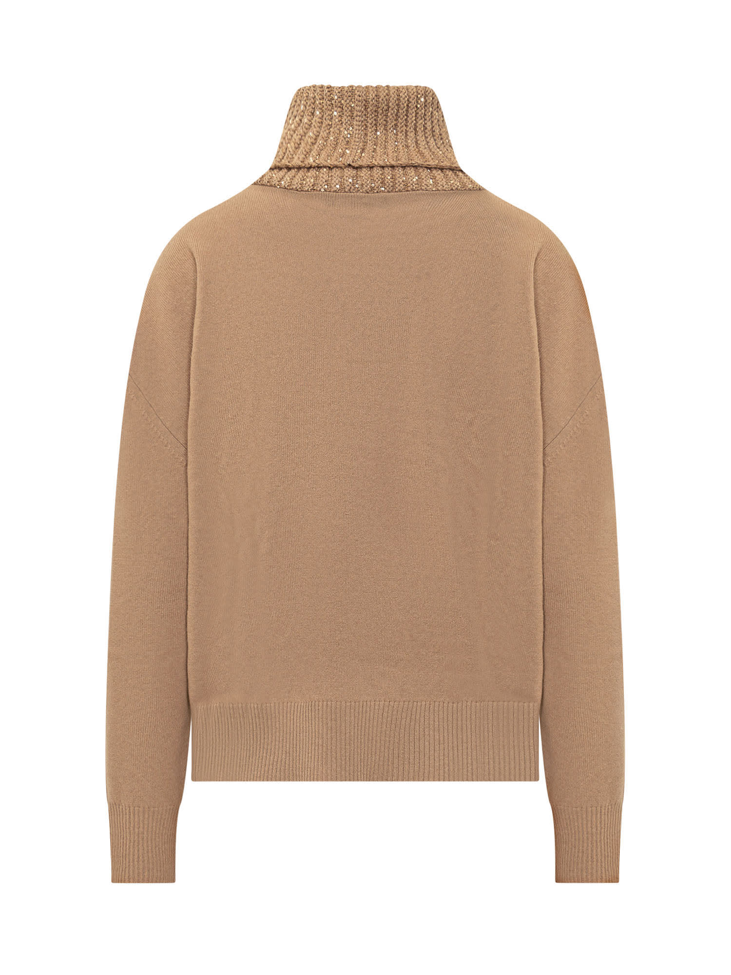 Shop Fabiana Filippi Dolcevita Sweater In Cammello