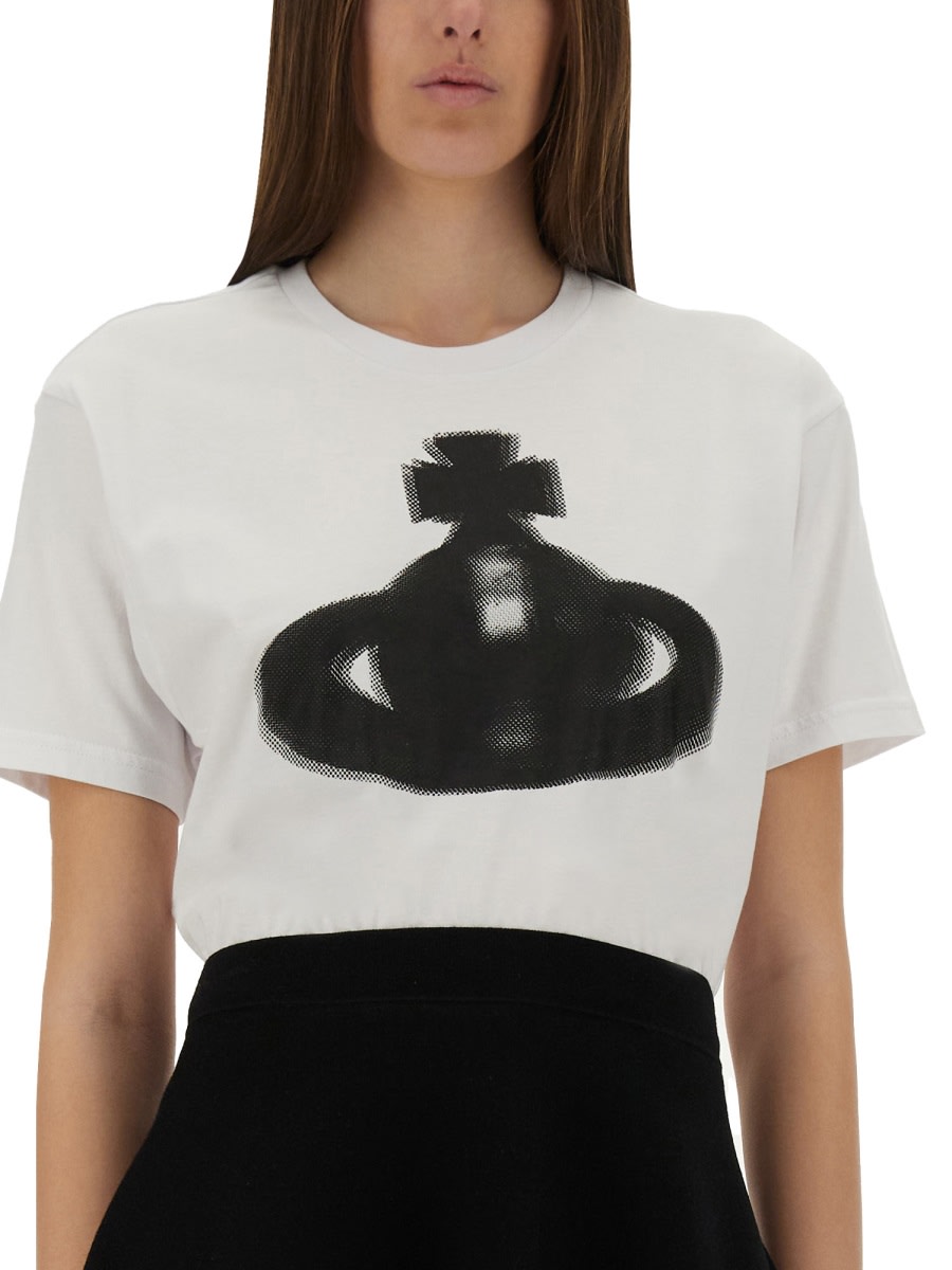 Shop Vivienne Westwood Halftone Orb T-shirt In White