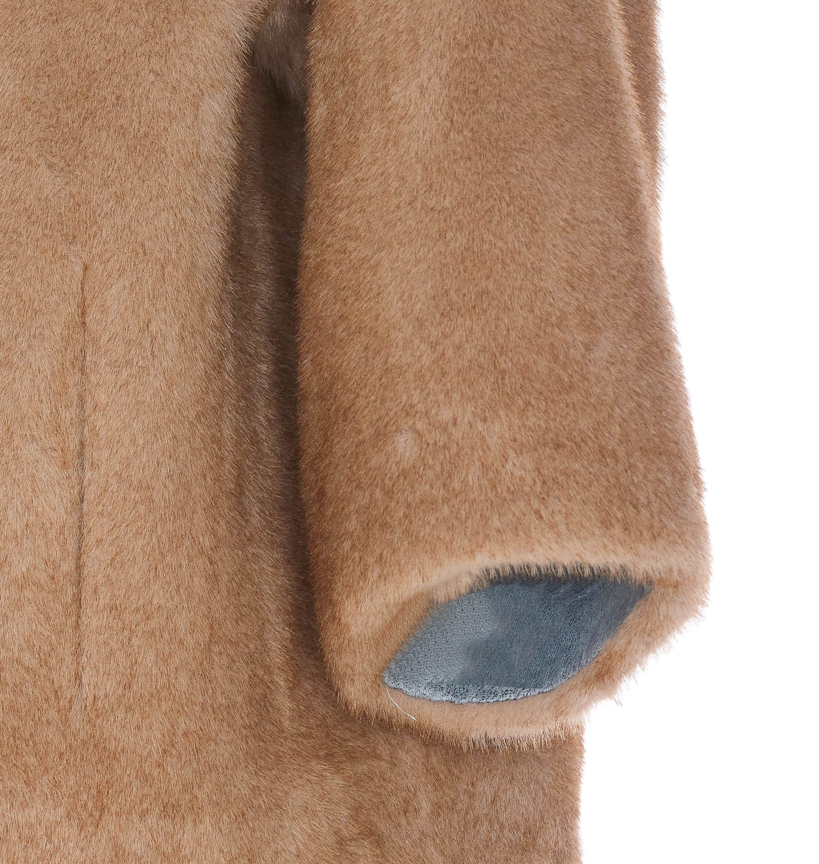 Shop Bully Fake Fur Jacket In Beige