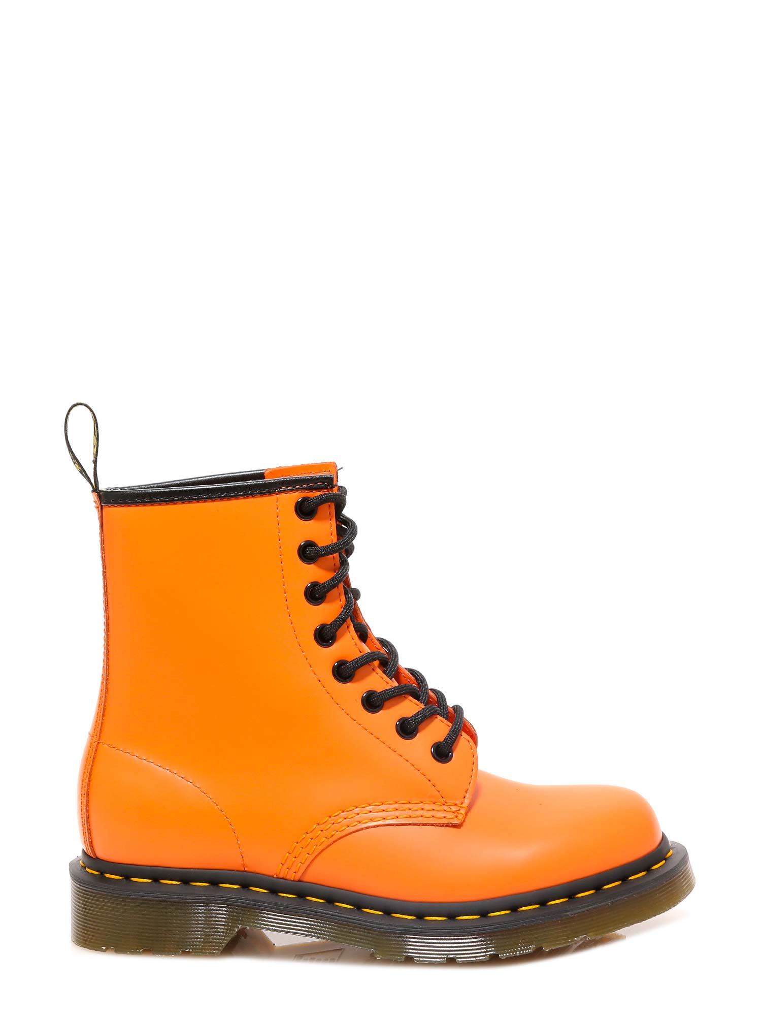 orange dr martens boots