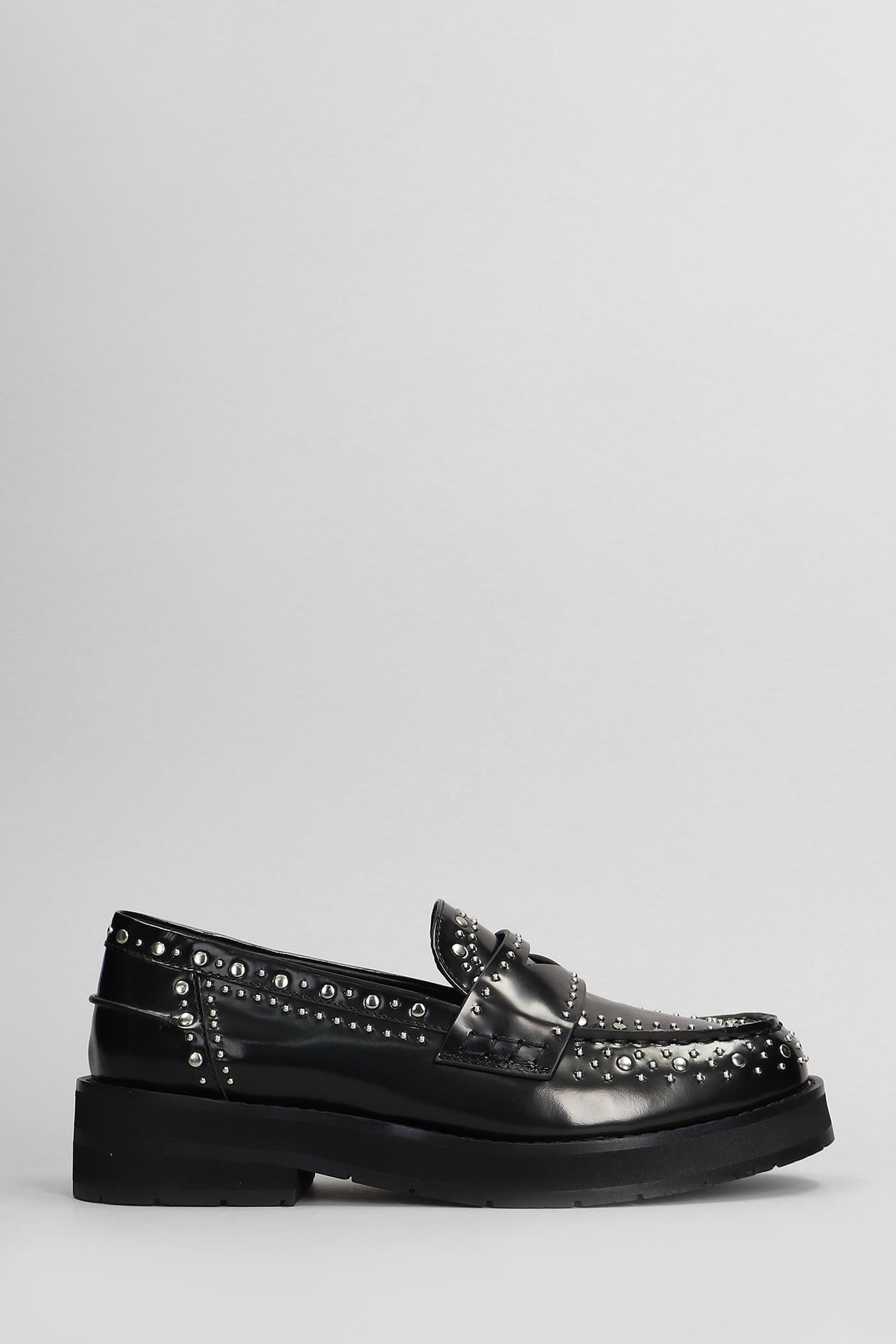 Jana Loafer Loafers In Black Leather