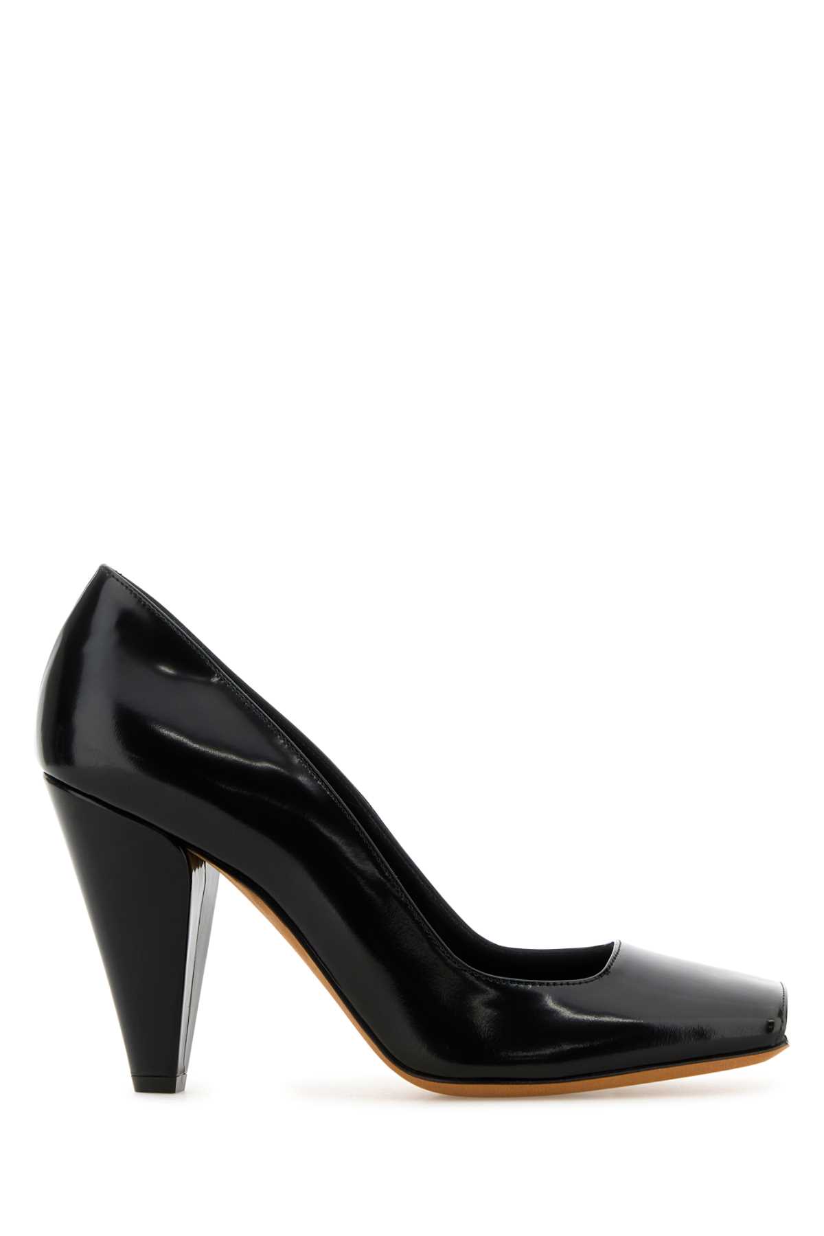 Khaite Black Leather Cedar Pumps