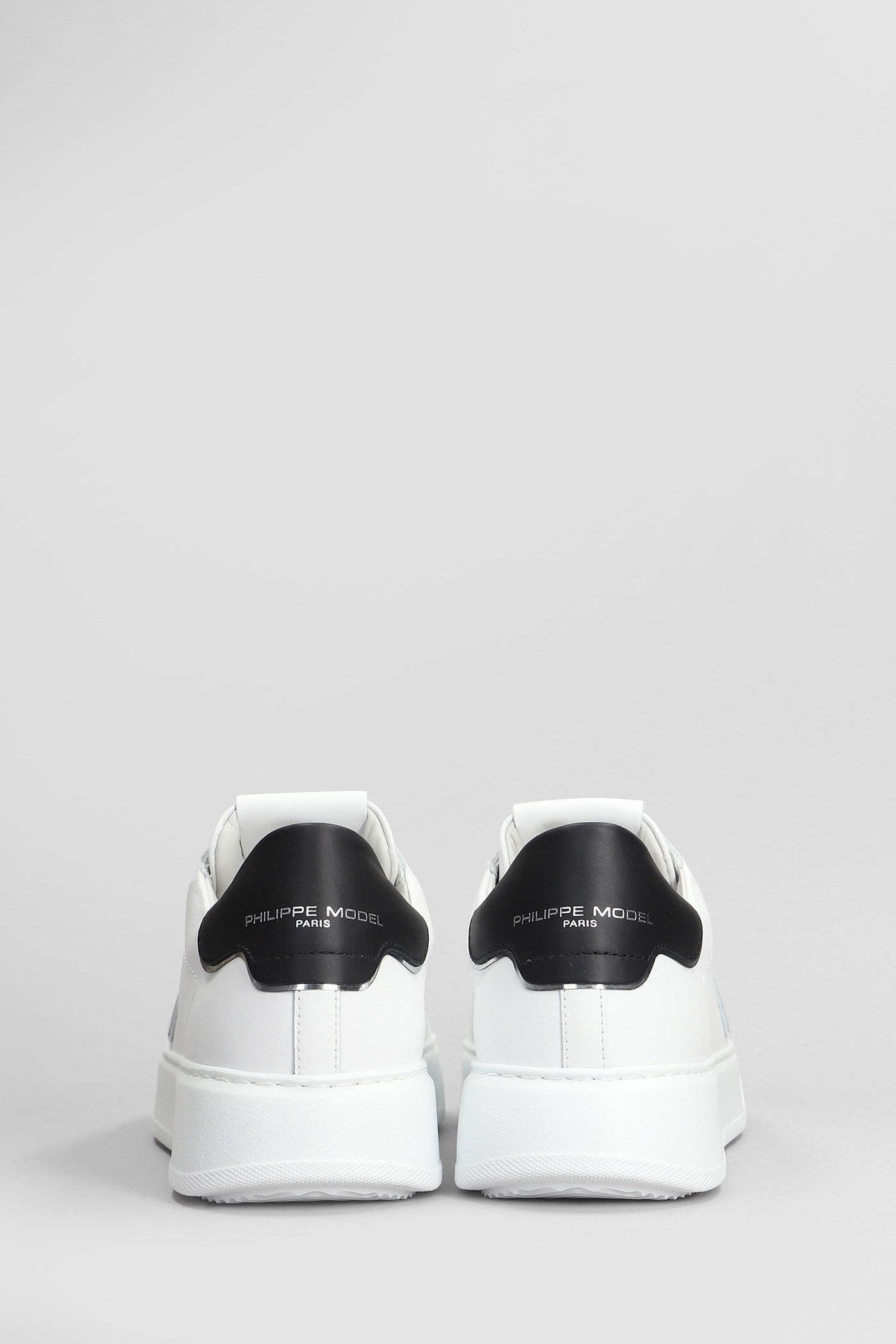 Shop Philippe Model Temple Low Sneakers In White Leather