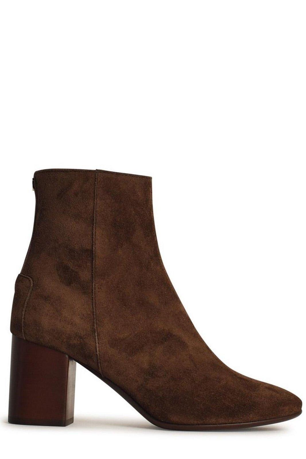 Shop Tod's Block Heel Ankle Boots In Marrone Africa