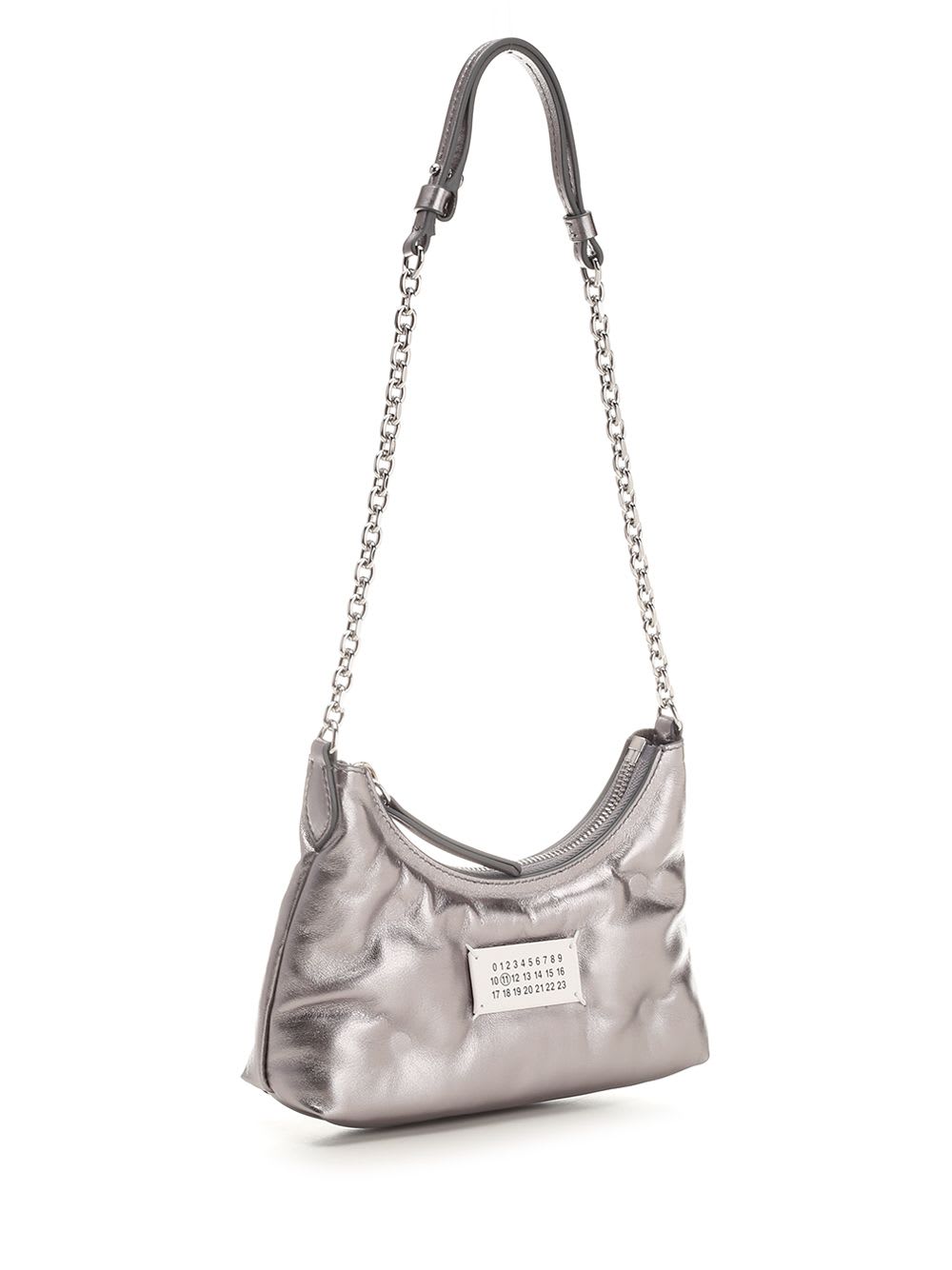 Shop Maison Margiela Glam Slam Micro Hobo Bag In Grey