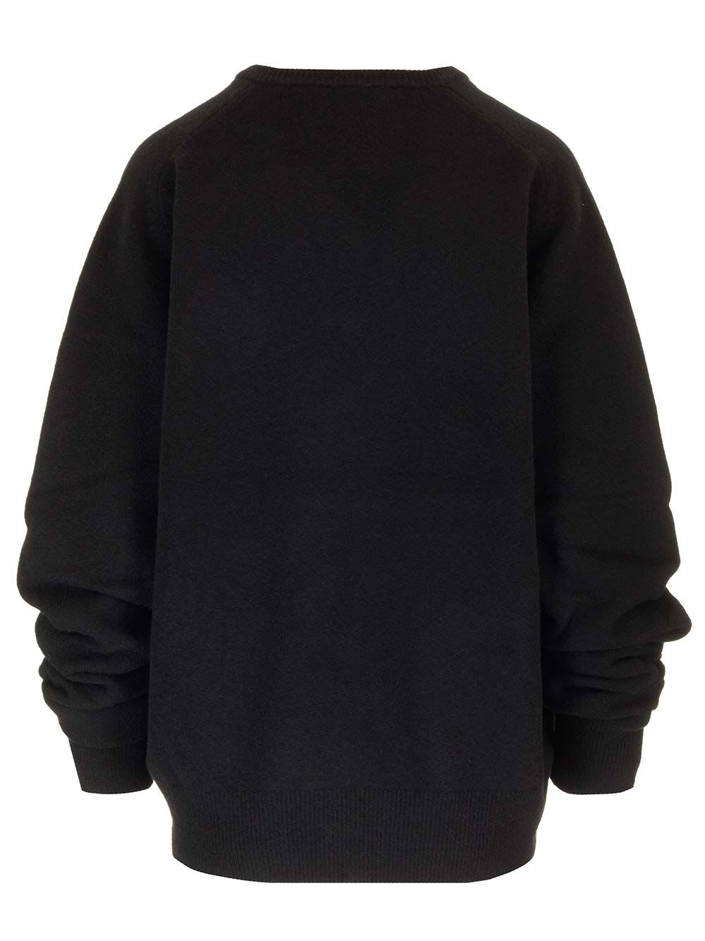 Shop Tory Burch Relaxed Fit Sweater In Black