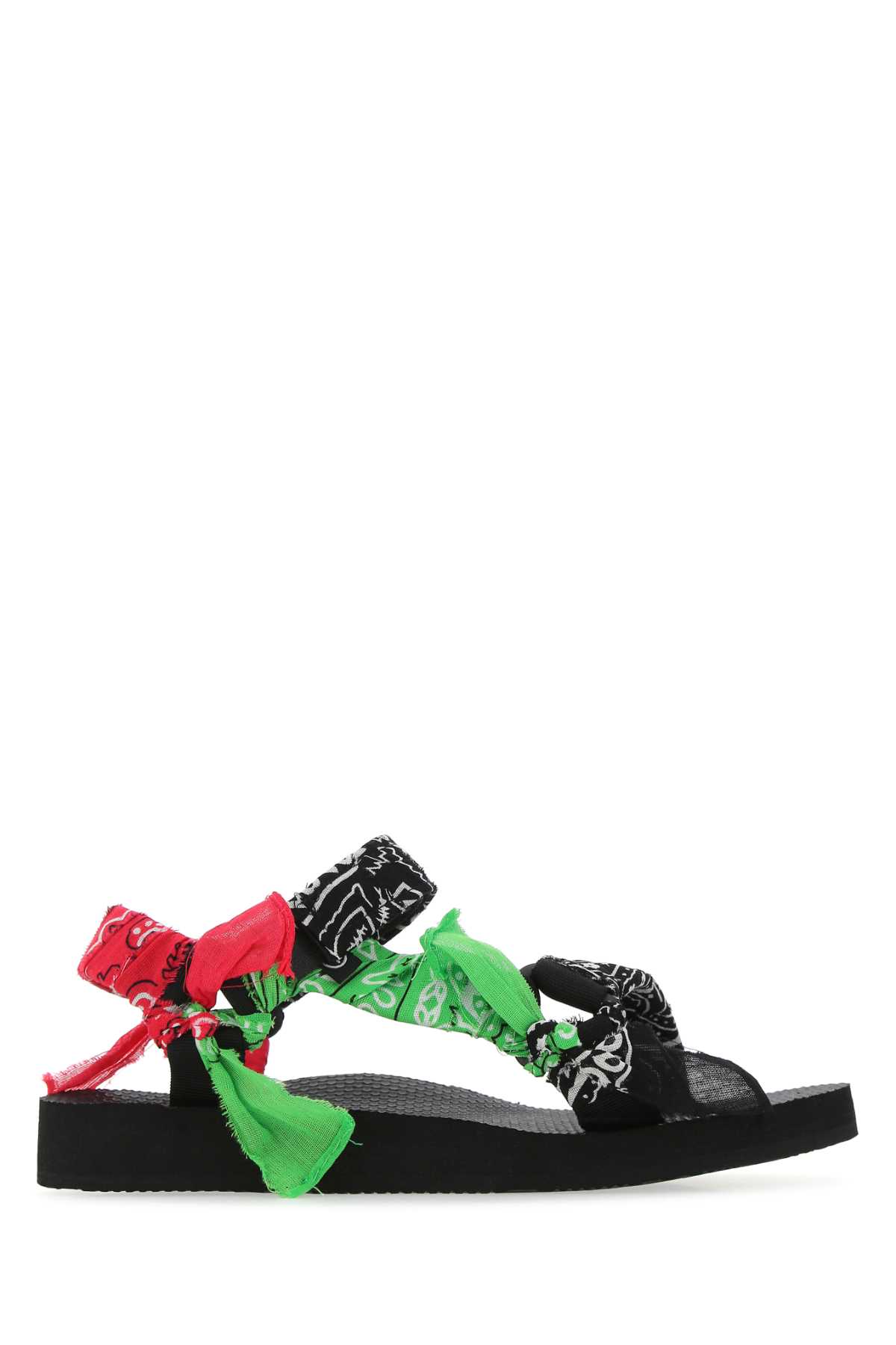 Multicolor Fabric Trekky Sandals