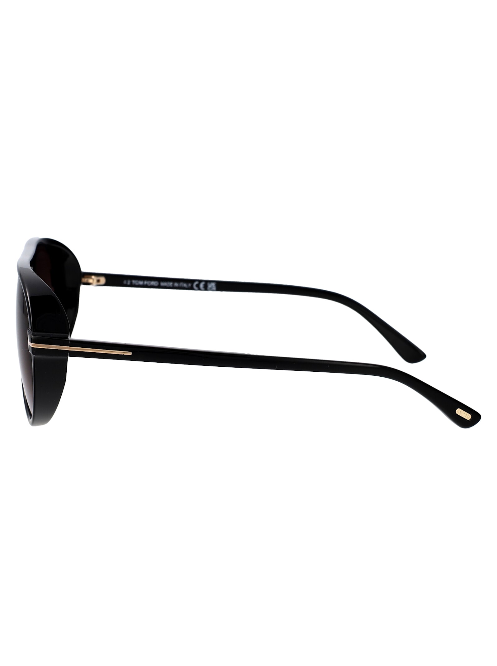 Shop Tom Ford Marcus Sunglasses In 01b Nero Lucido / Fumo Grad