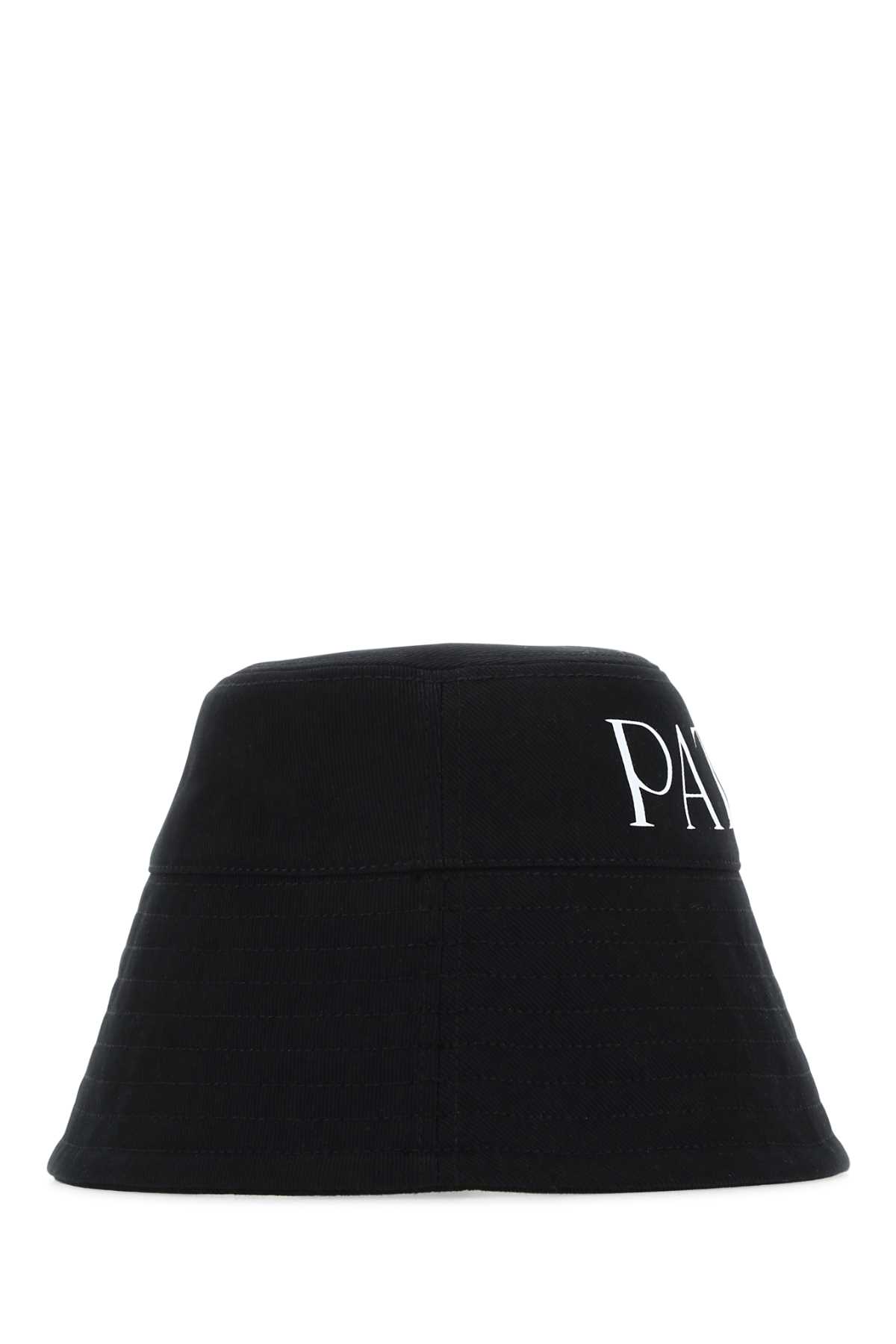 Shop Patou Black Canvas Hat In 999b