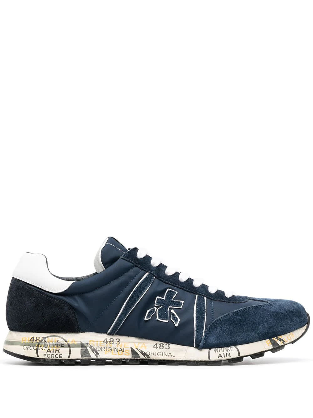 Premiata Navy Leather Lucy Low-top Sneakers