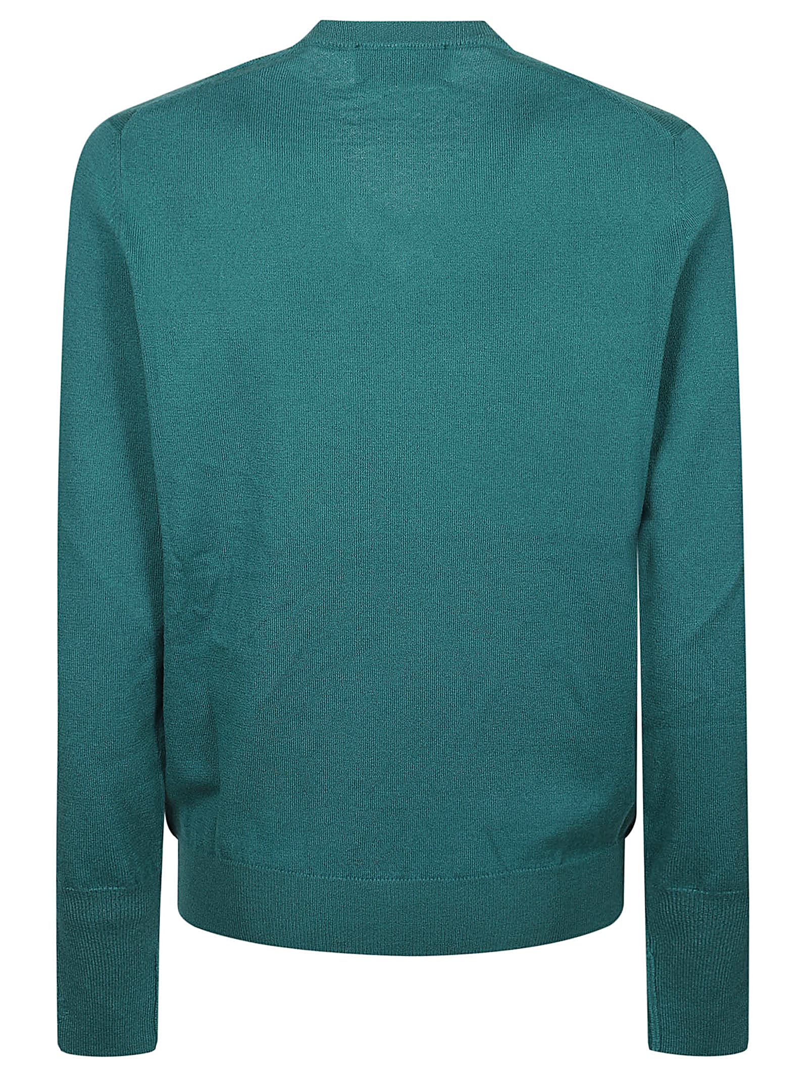 Shop Ballantyne Plain V-neck Sweater In Peacok