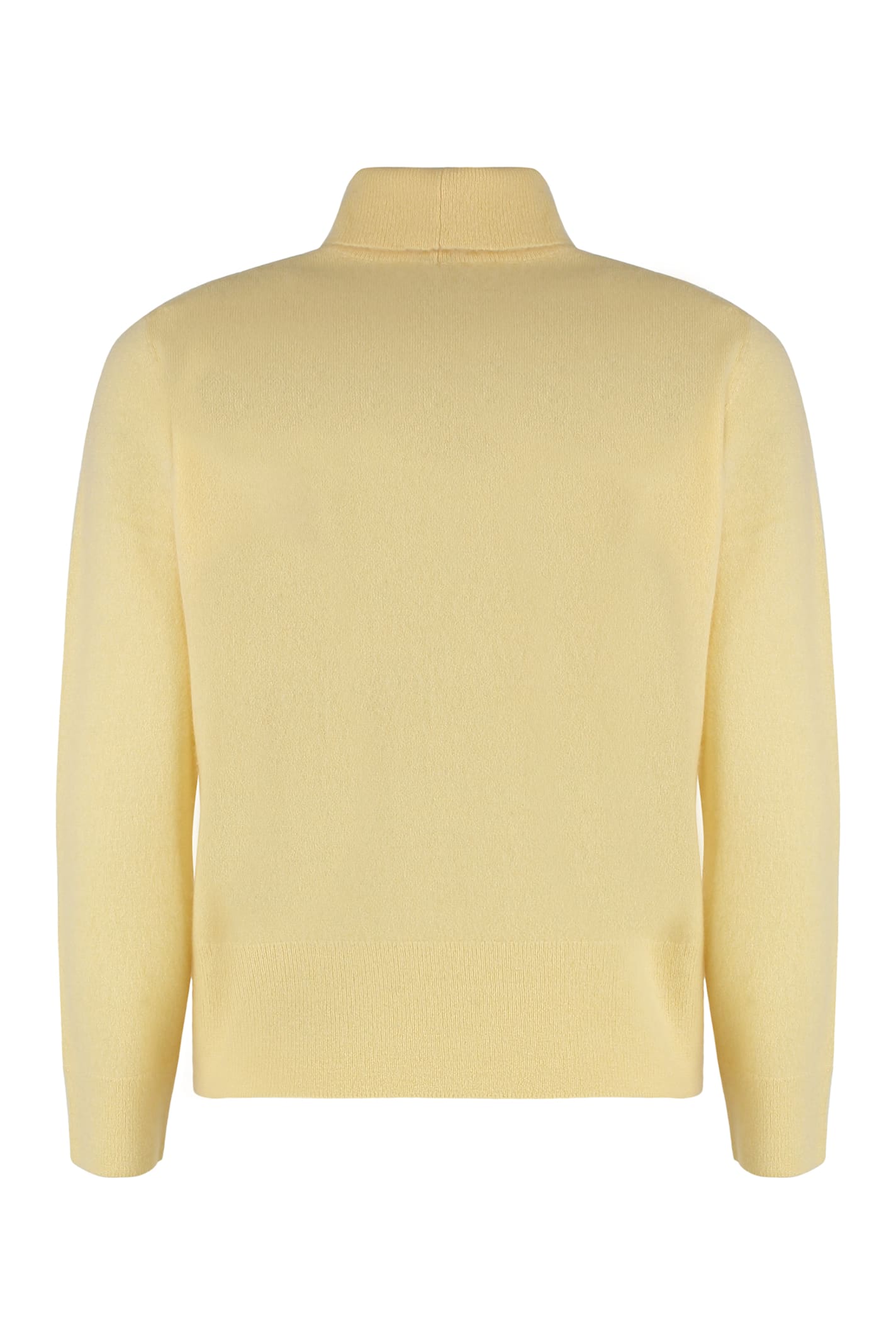 Vince Three-quarter Sleeve Turtleneck Sweater In Yellow