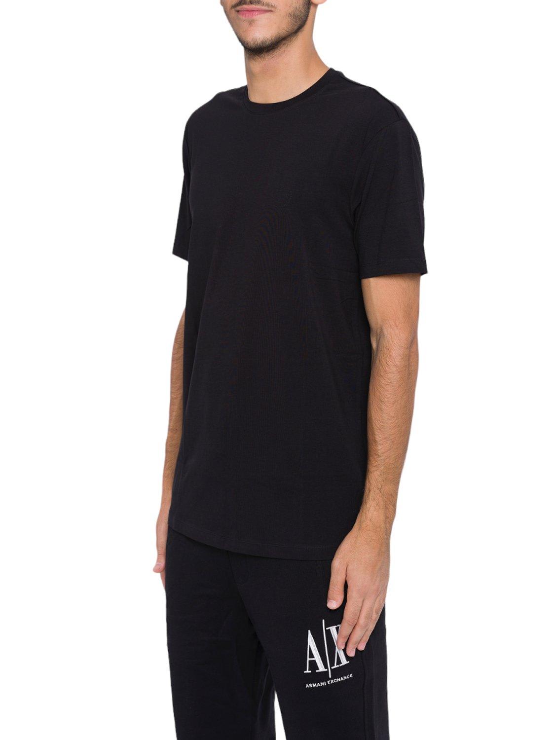 Shop Armani Collezioni Logo Embroidered Crewneck T-shirt In Black