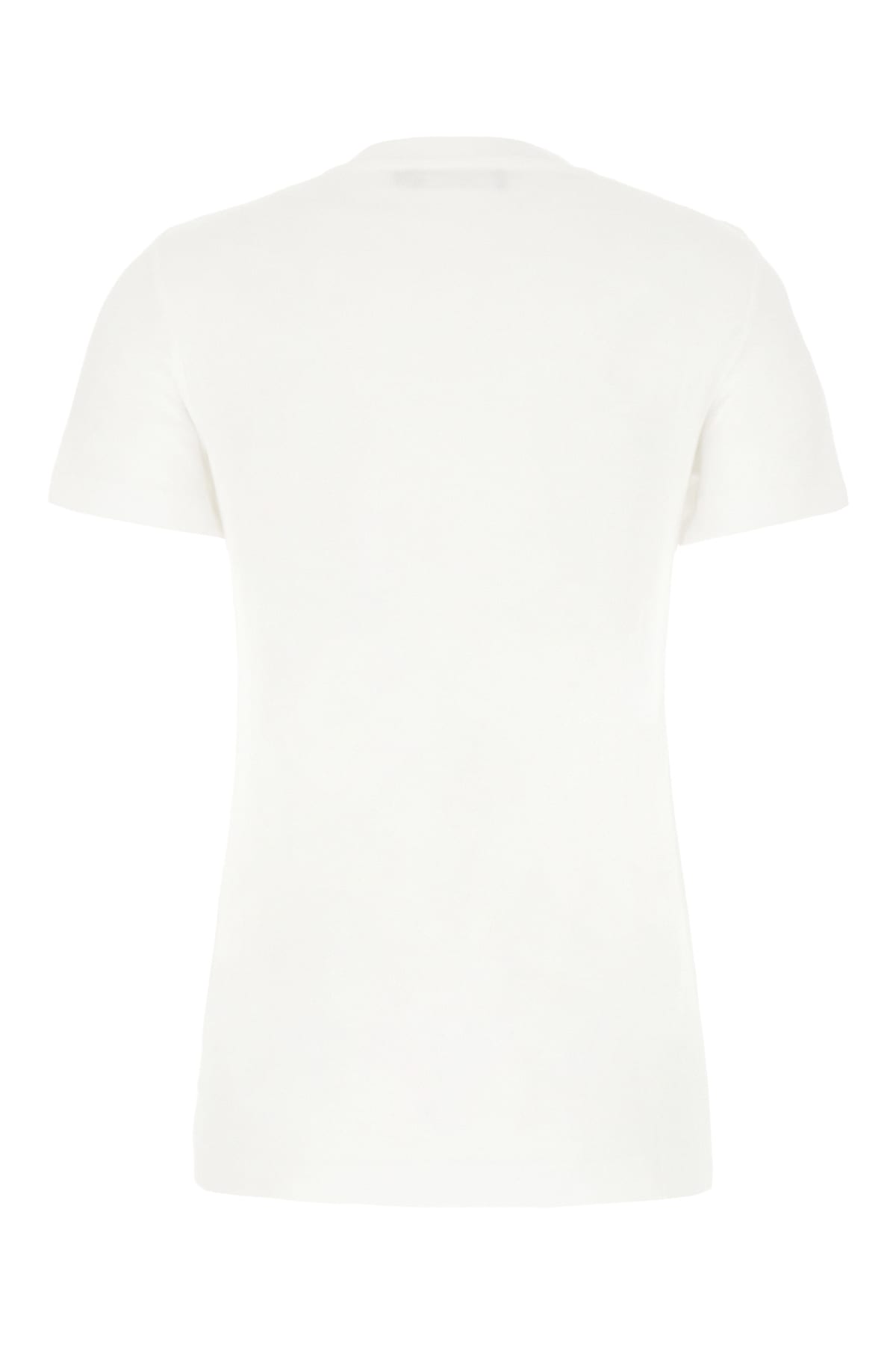 Shop Dolce & Gabbana White Cotton T-shirt In Bianco Ottico