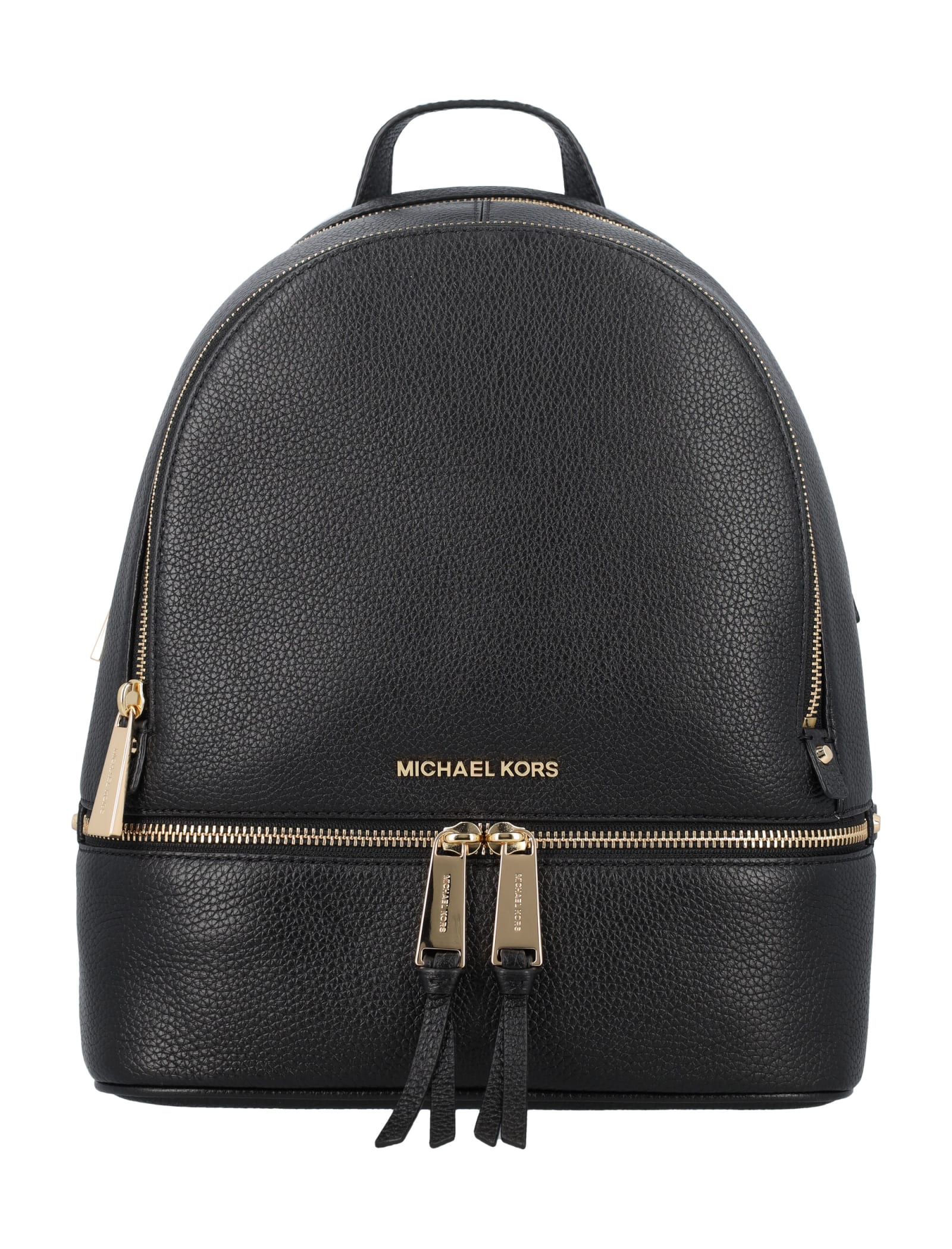 MICHAEL KORS: Rhea Zip Michael leather backpack - Black