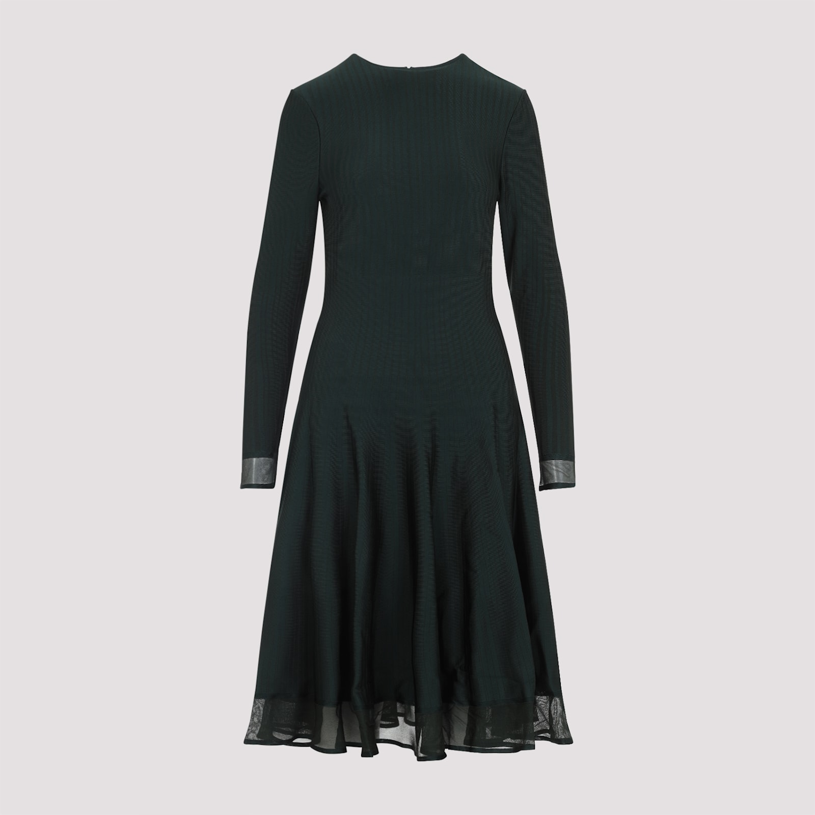 Ralph Lauren Crewneck Long-sleeve Jumper Day Dress In Green
