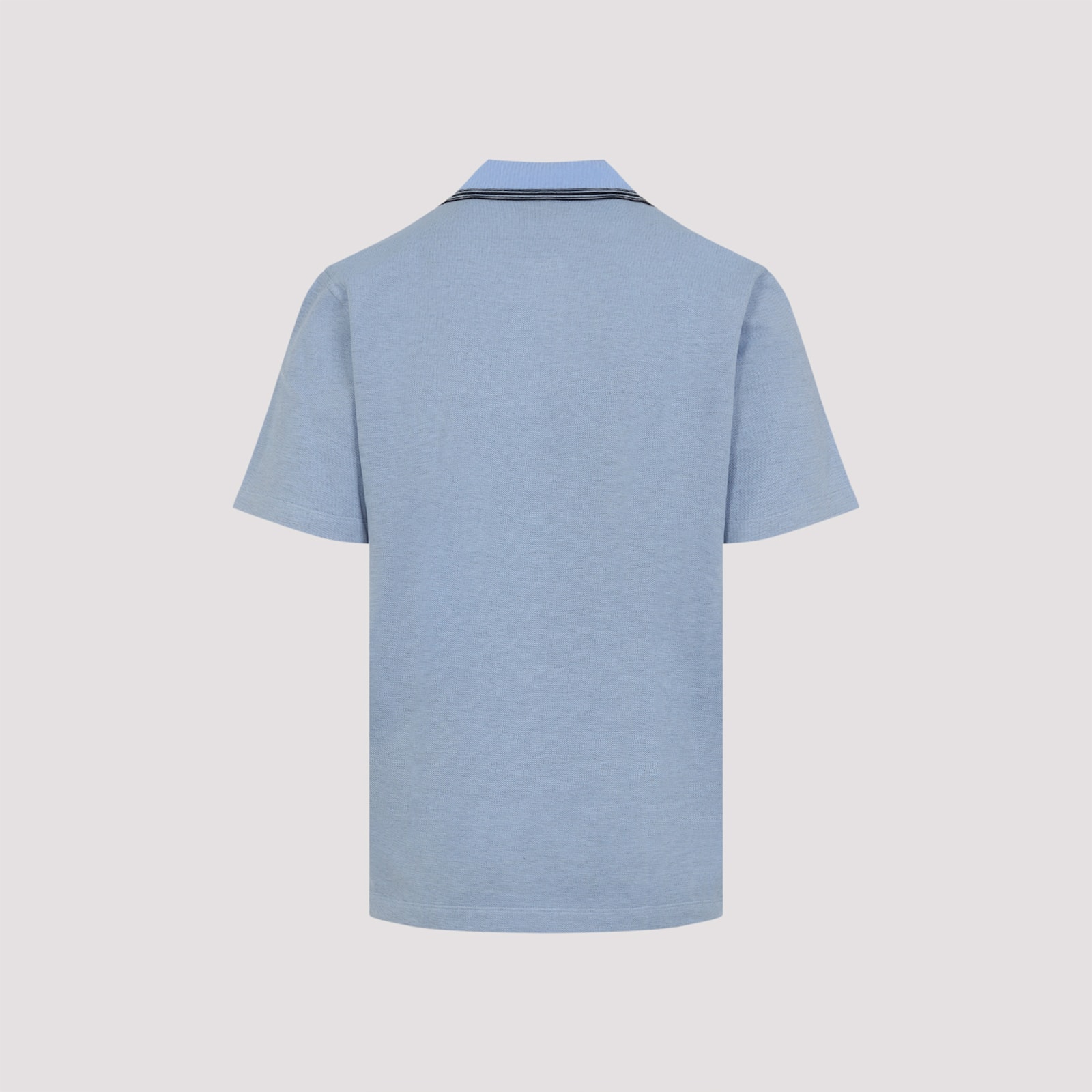 Brioni Striped Edge Polo Shirt In Cotton In Multi