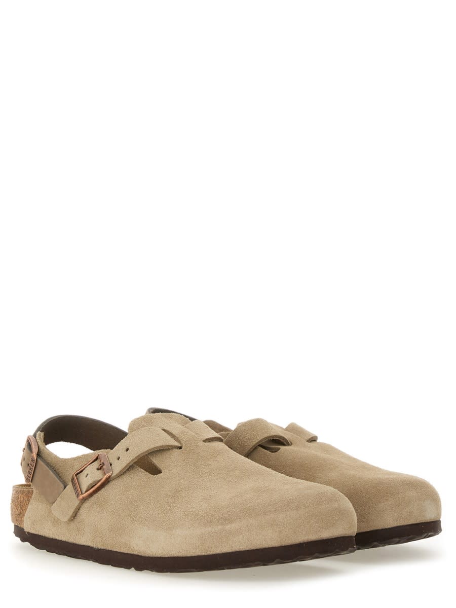 Birkenstock Tokio Ii Suede Mule In Gray