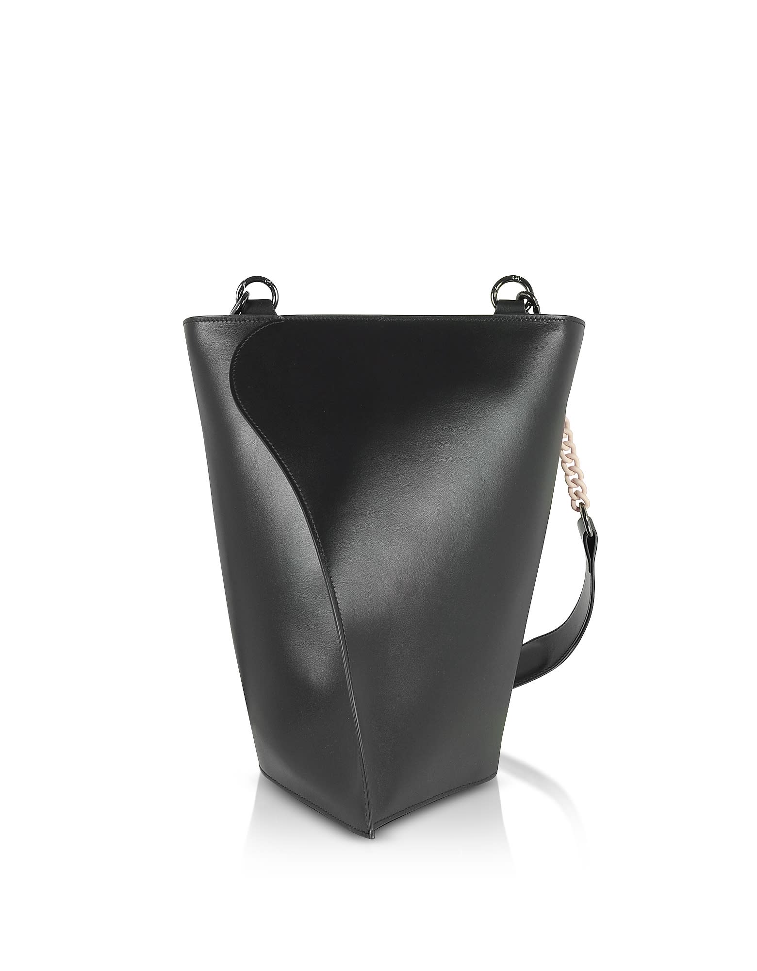 Giaquinto Black Layla Leather Shoulder Bag