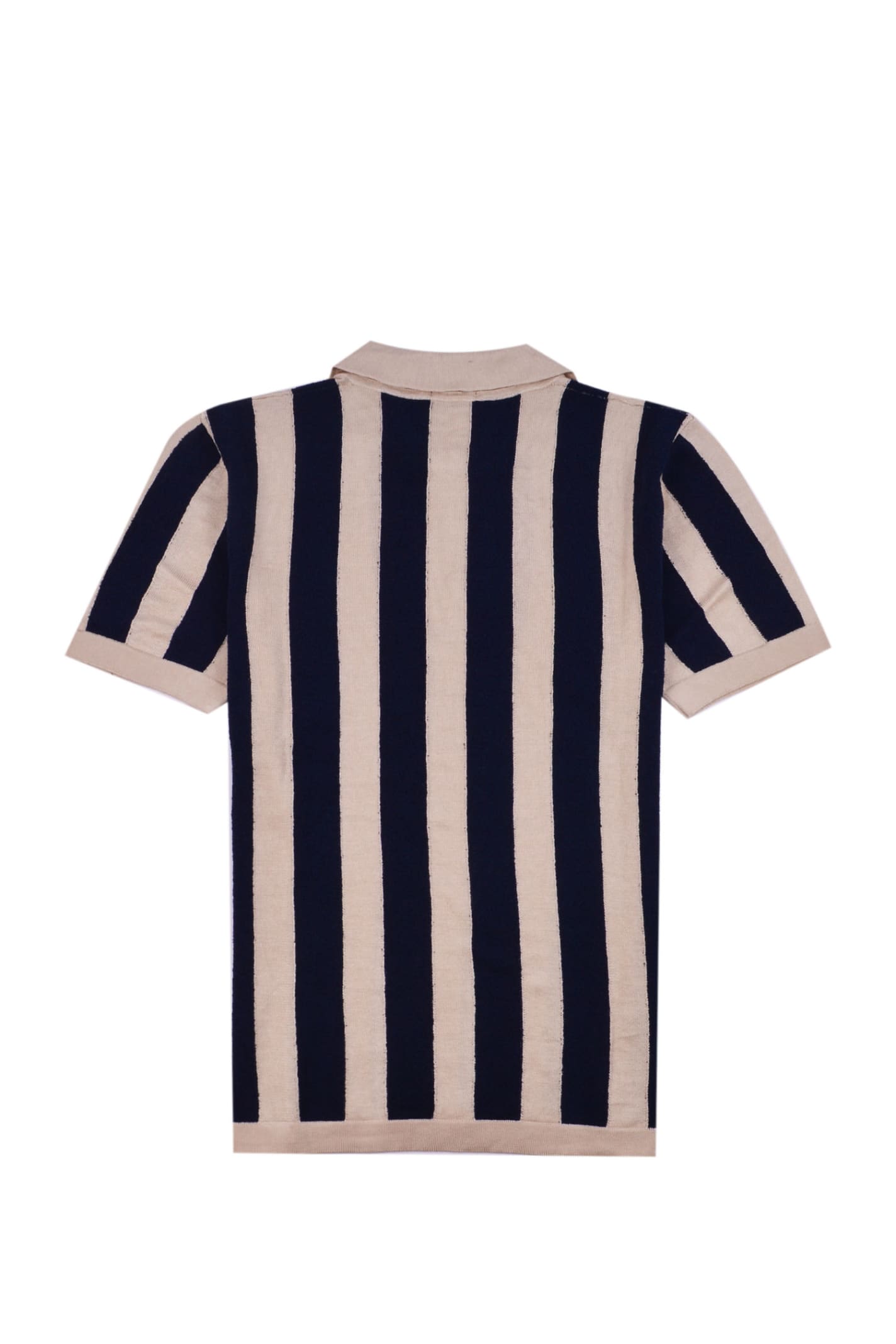 Shop Drumohr Striped Polo Shirt In Multicolour