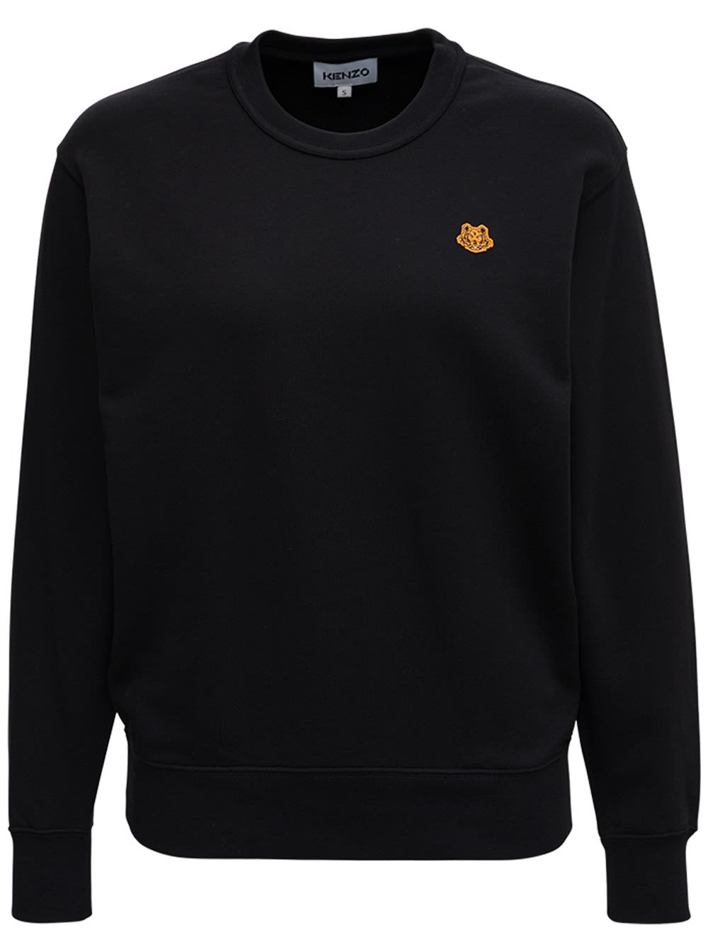 Kenzo Black Jersey Sweatshirt With Logo Patch